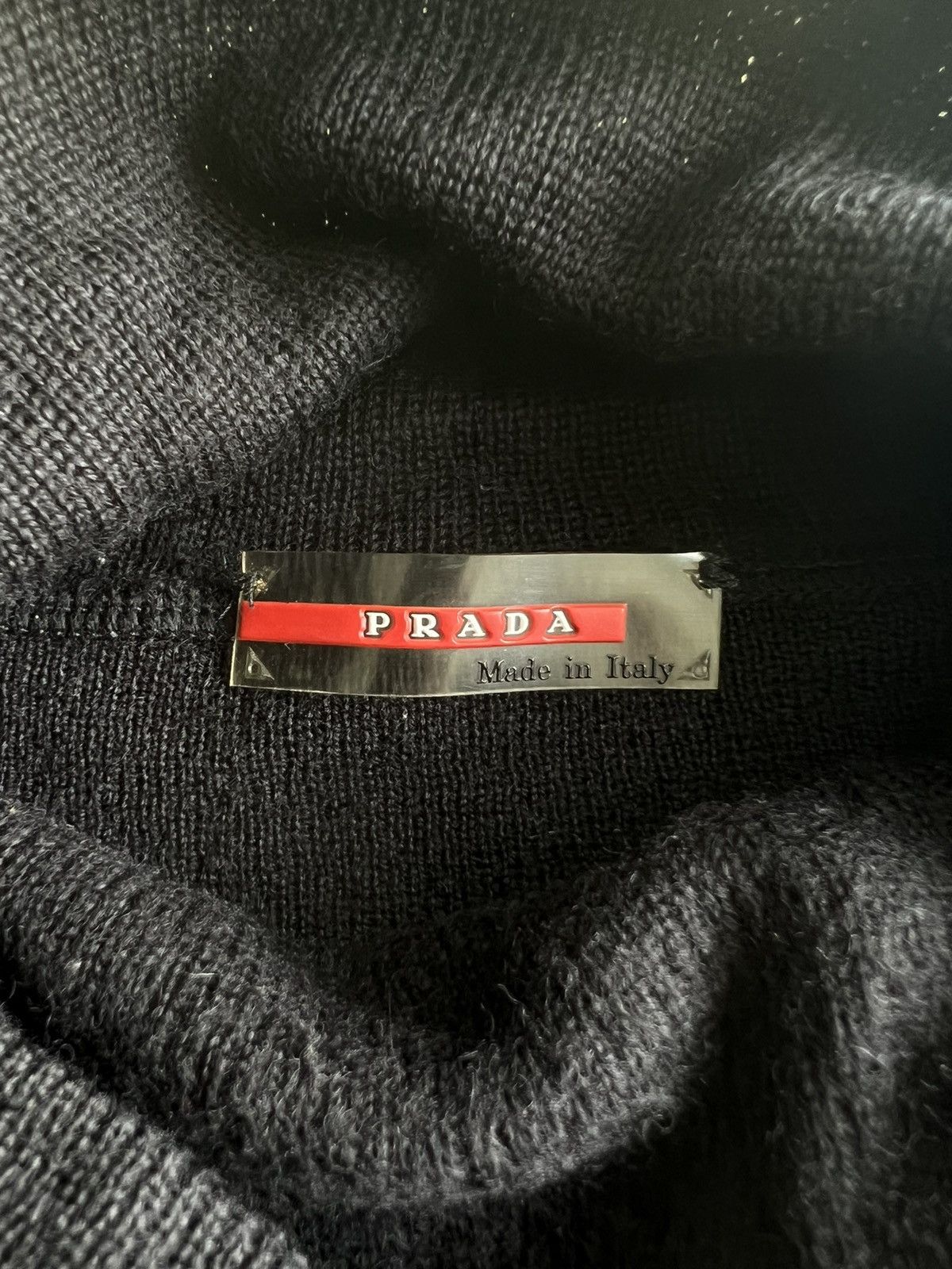 Prada GRAIL🔥OG Prada Milano Red Label Mock Neck Knit Sweater Size US L / EU 52-54 / 3 - 8 Thumbnail