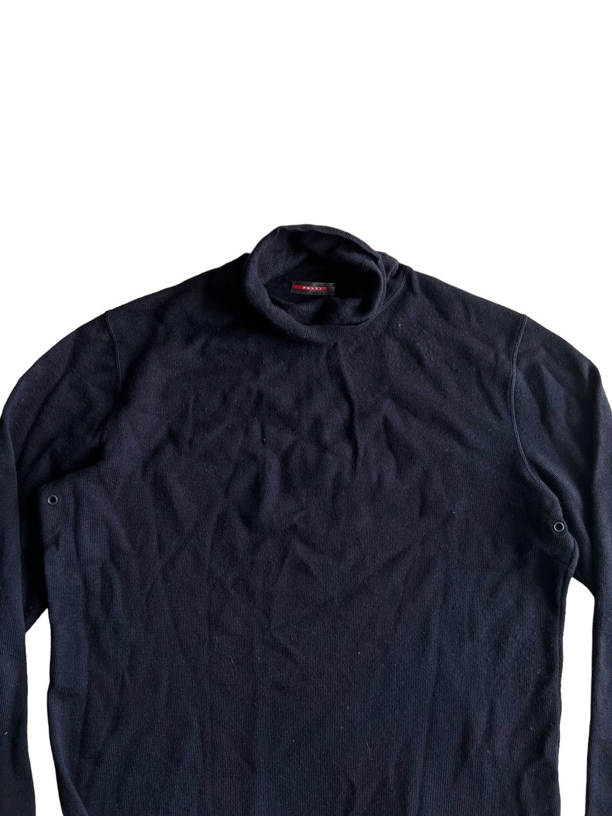 Prada GRAIL🔥OG Prada Milano Red Label Mock Neck Knit Sweater Size US L / EU 52-54 / 3 - 3 Thumbnail