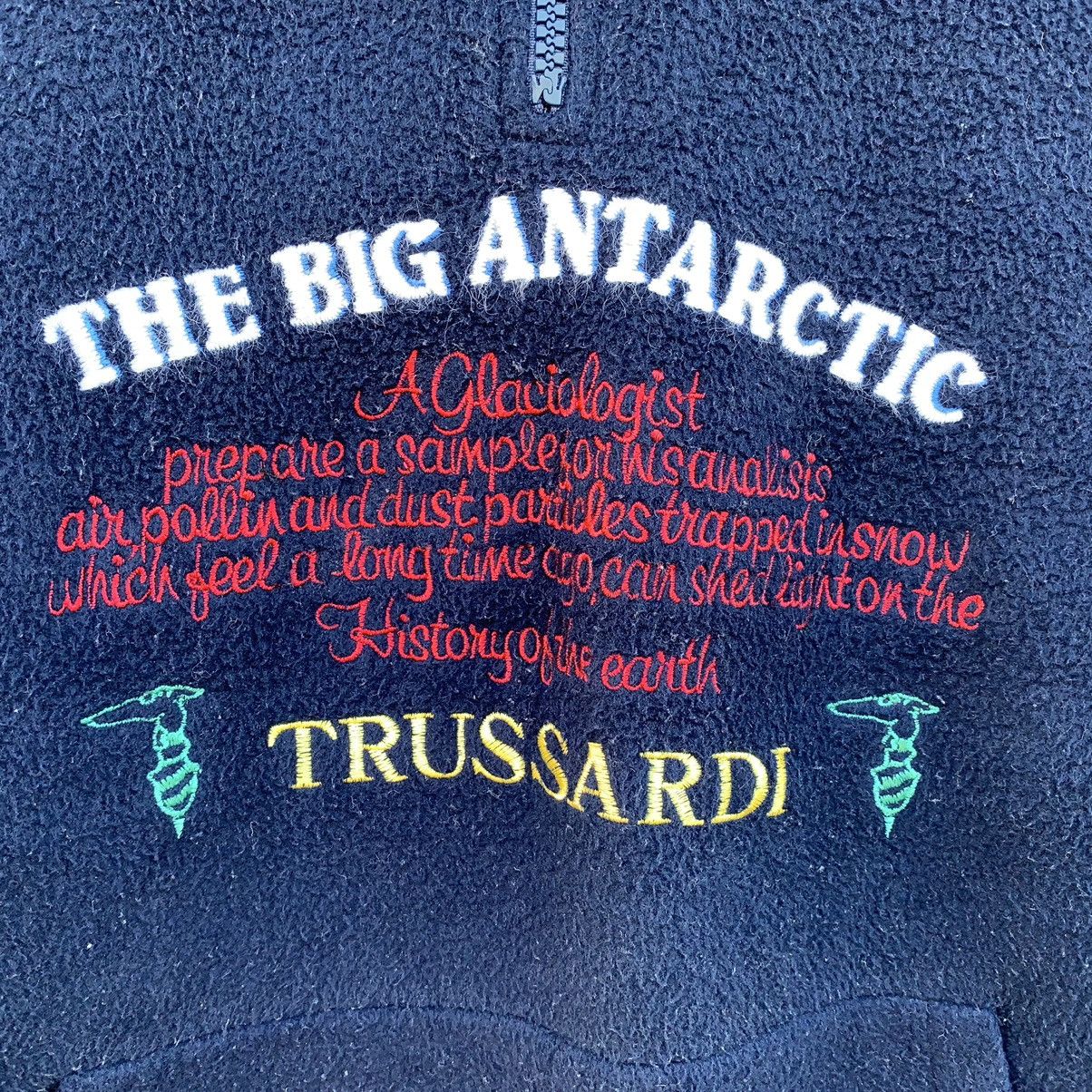 Trussardi × Vintage Vintage 90s Trussardi Italy Fleece Sweater Size US L / EU 52-54 / 3 - 7 Thumbnail