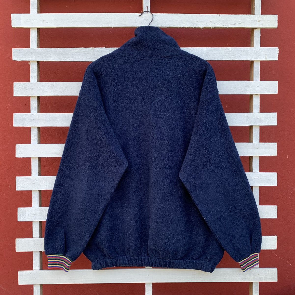 Trussardi × Vintage Vintage 90s Trussardi Italy Fleece Sweater Size US L / EU 52-54 / 3 - 2 Thumbnail