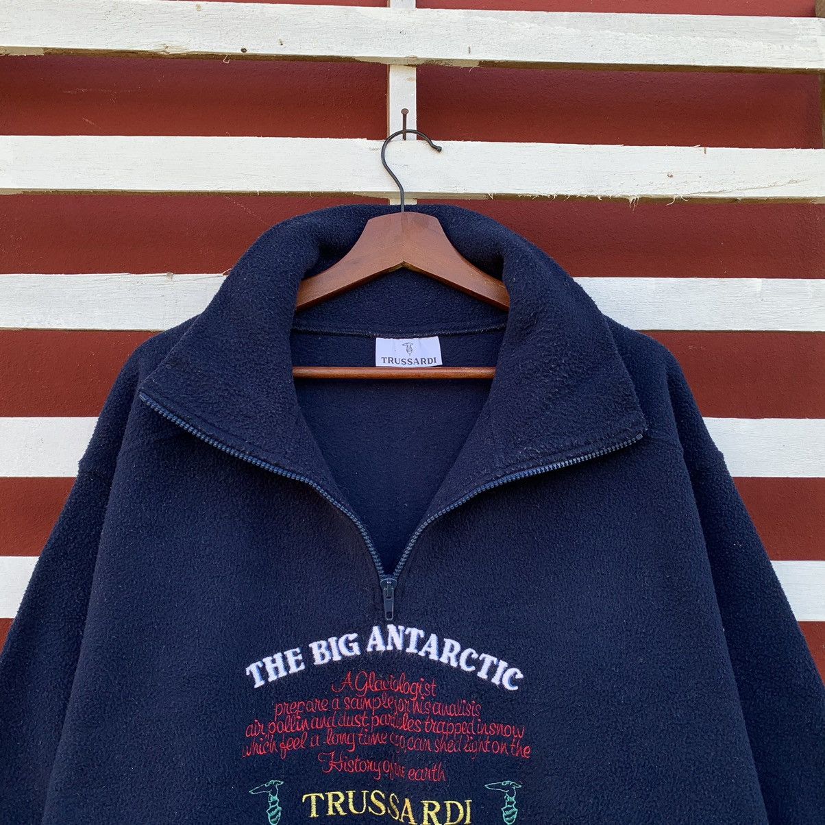 Trussardi × Vintage Vintage 90s Trussardi Italy Fleece Sweater Size US L / EU 52-54 / 3 - 5 Thumbnail