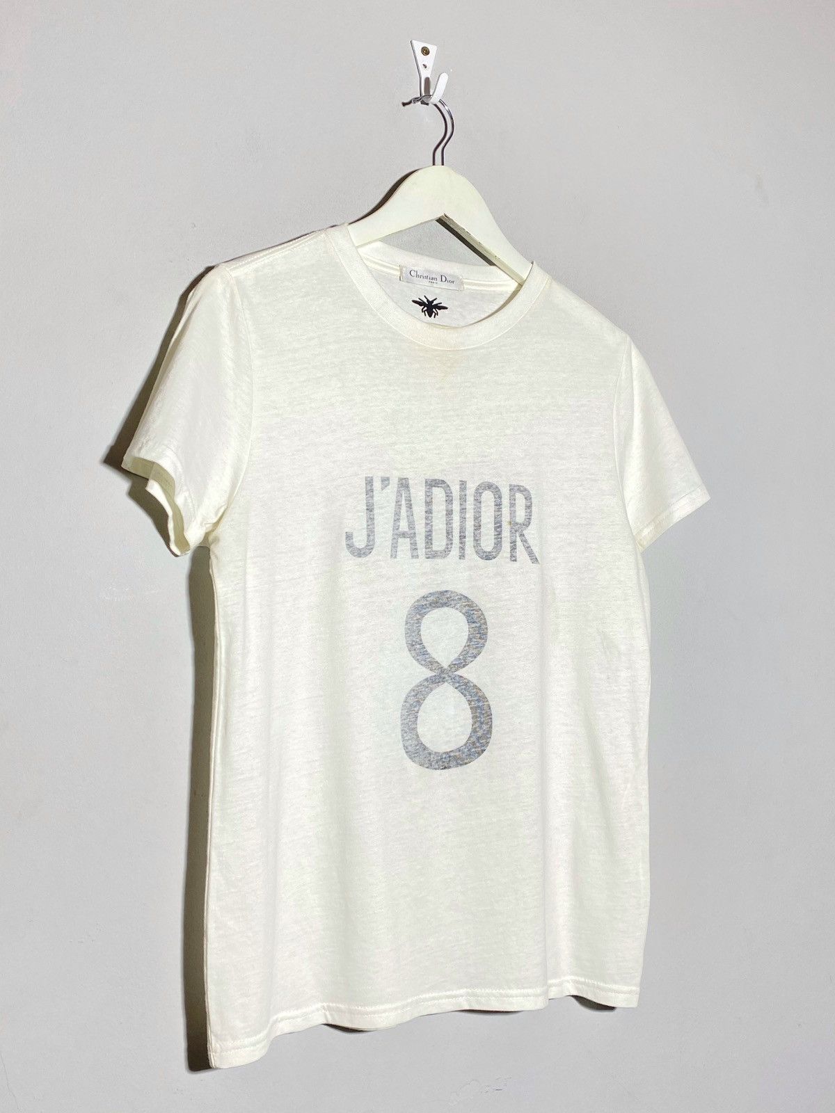J'Adior 8 T-Shirt Black Cotton and Linen Jersey | DIOR