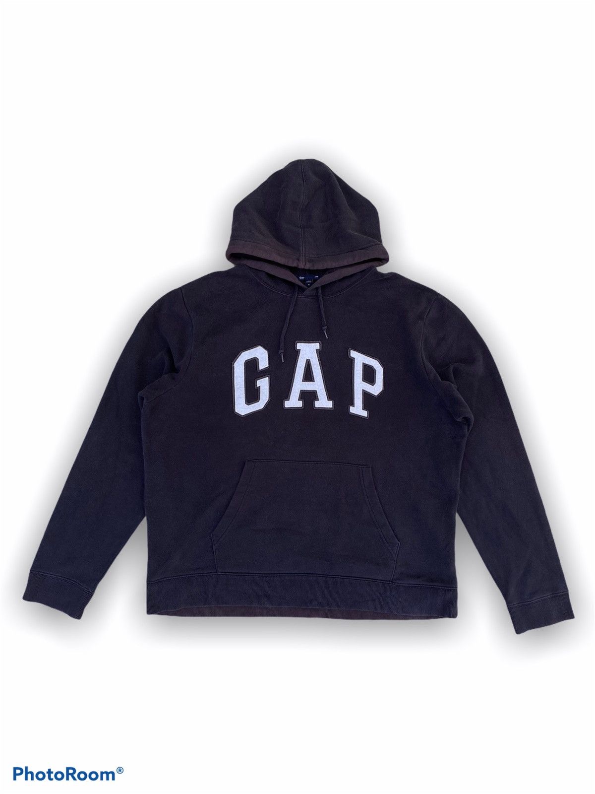 image of Gap Big Logo Hooded Sweatshirt Size XL in Dark Blue, Men's