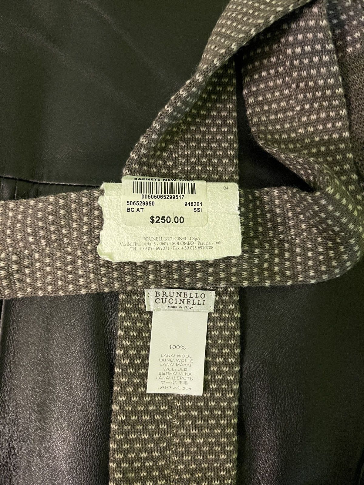 Brunello Cucinelli BNWT Wool Tie Size ONE SIZE - 2 Thumbnail