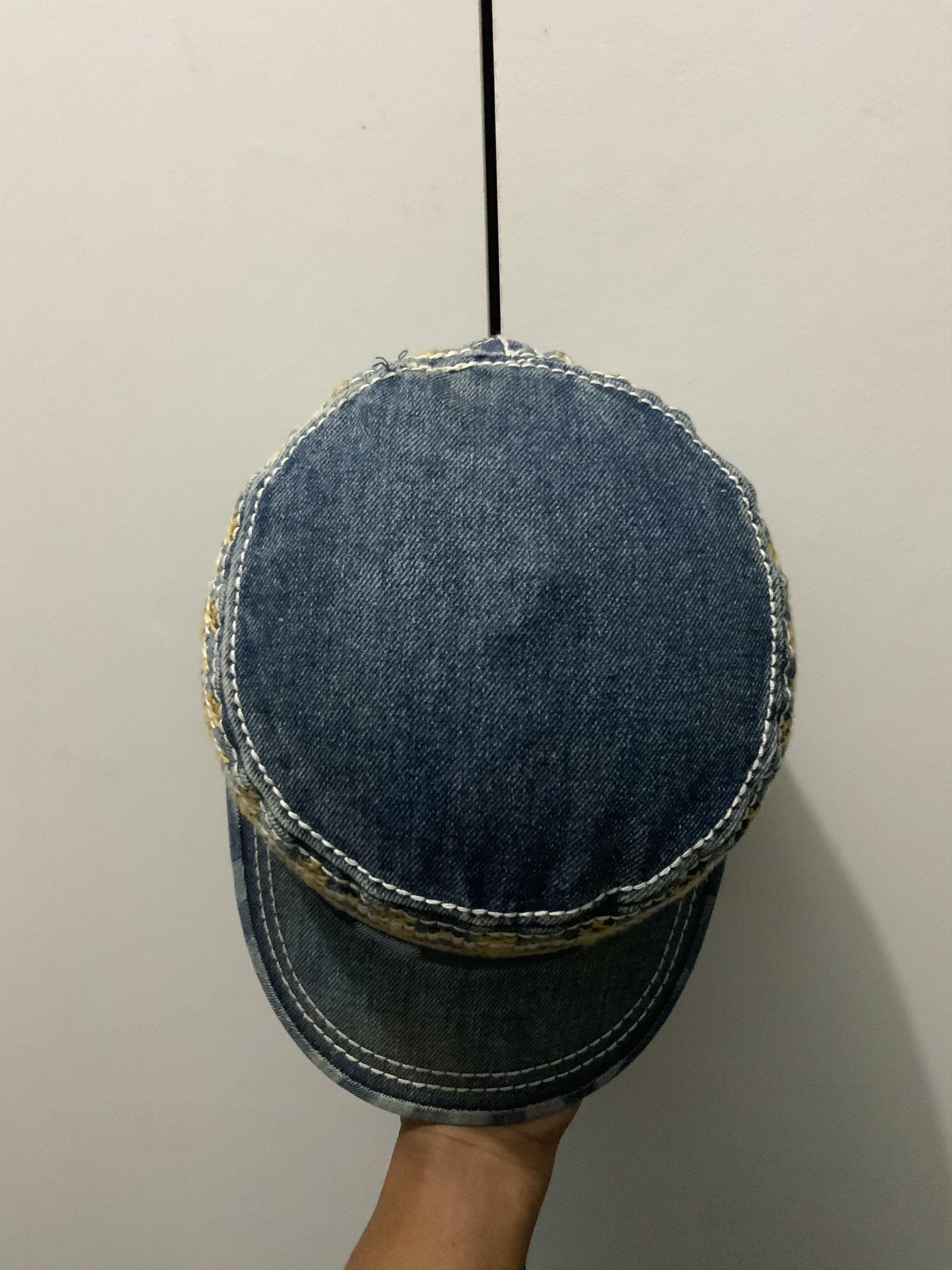 If Six Was Nine Dance Fox Denime Sashiko Japanese Style Hat Size ONE SIZE - 6 Thumbnail