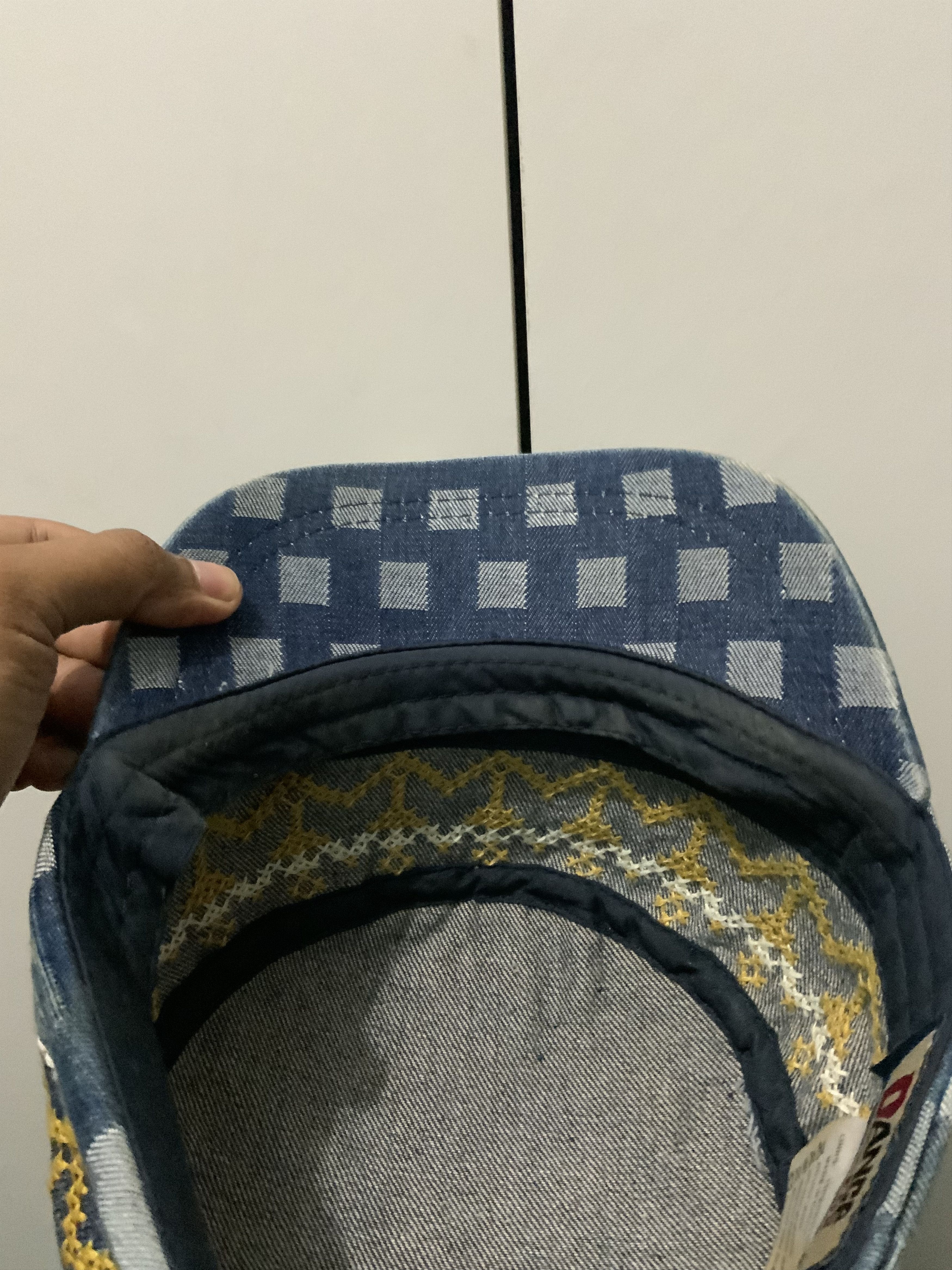 If Six Was Nine Dance Fox Denime Sashiko Japanese Style Hat Size ONE SIZE - 8 Thumbnail
