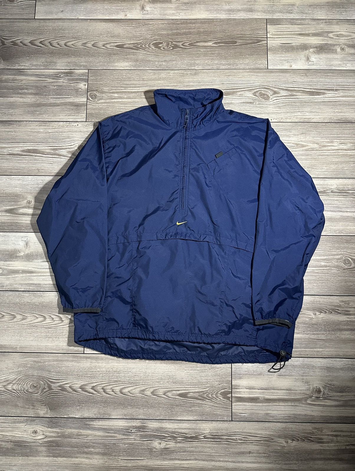 Nike × Vintage Y2K Nike Center Swoosh 1/4 Zip Light Jacket Size US XL / EU 56 / 4 - 1 Thumbnail