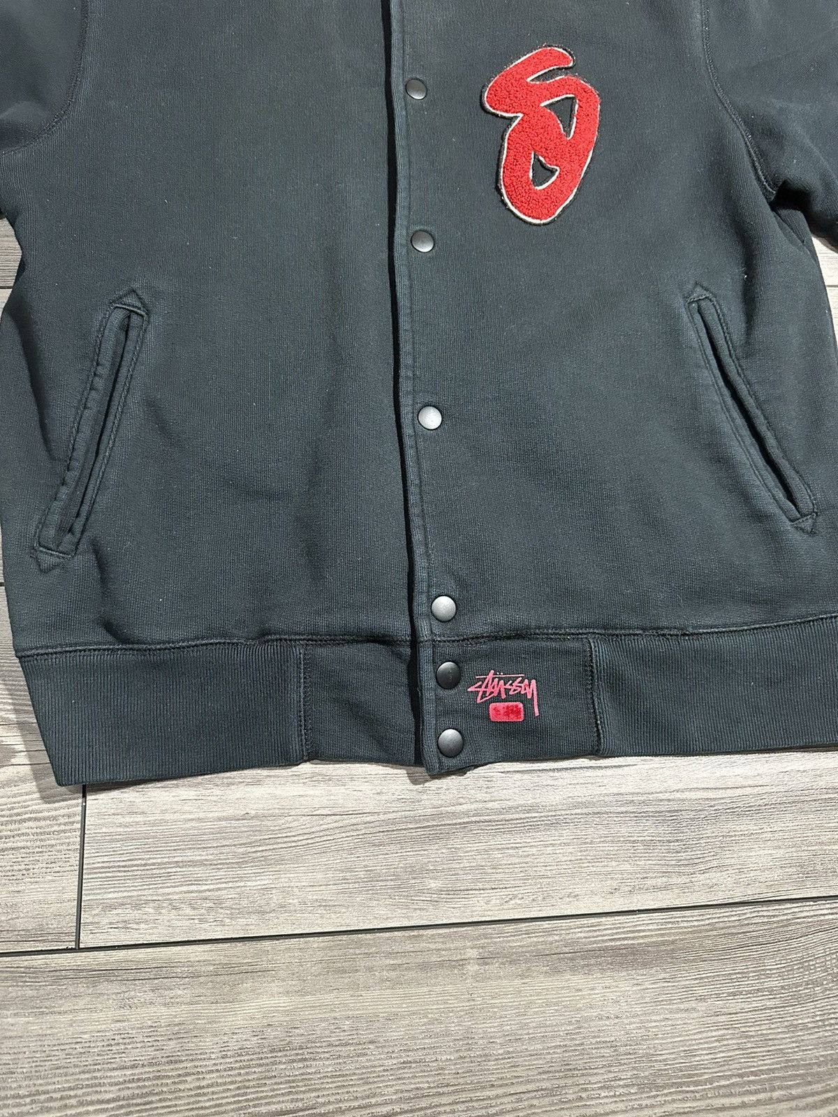 Stussy × Vintage Vintage Stussy Varsity Button Up Size US M / EU 48-50 / 2 - 2 Thumbnail