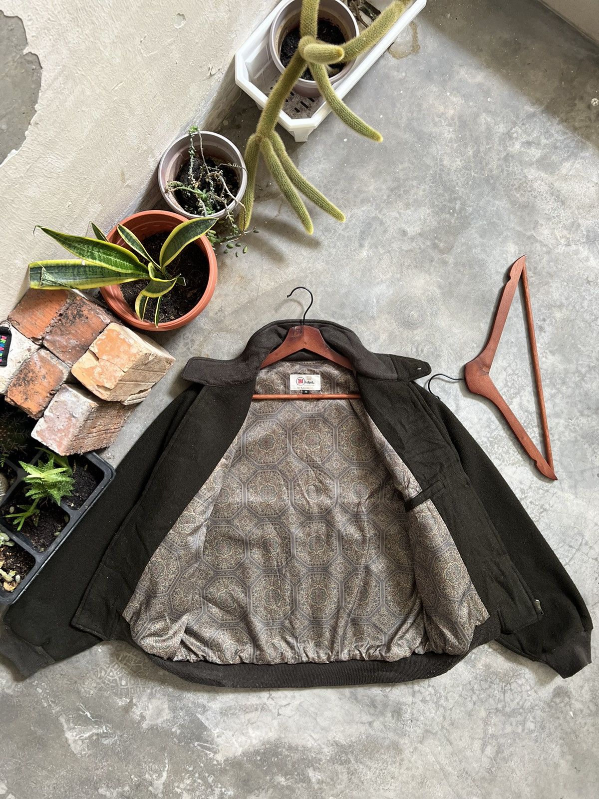 Japanese Brand × Vintage Vintage 🖤 Japanese Woll Bomber Jacket Size US M / EU 48-50 / 2 - 13 Thumbnail
