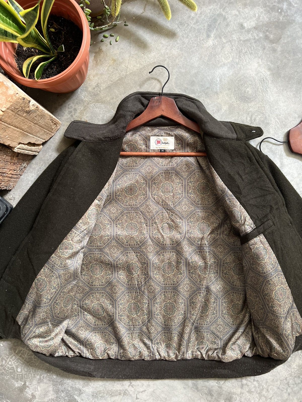Japanese Brand × Vintage Vintage 🖤 Japanese Woll Bomber Jacket Size US M / EU 48-50 / 2 - 14 Thumbnail