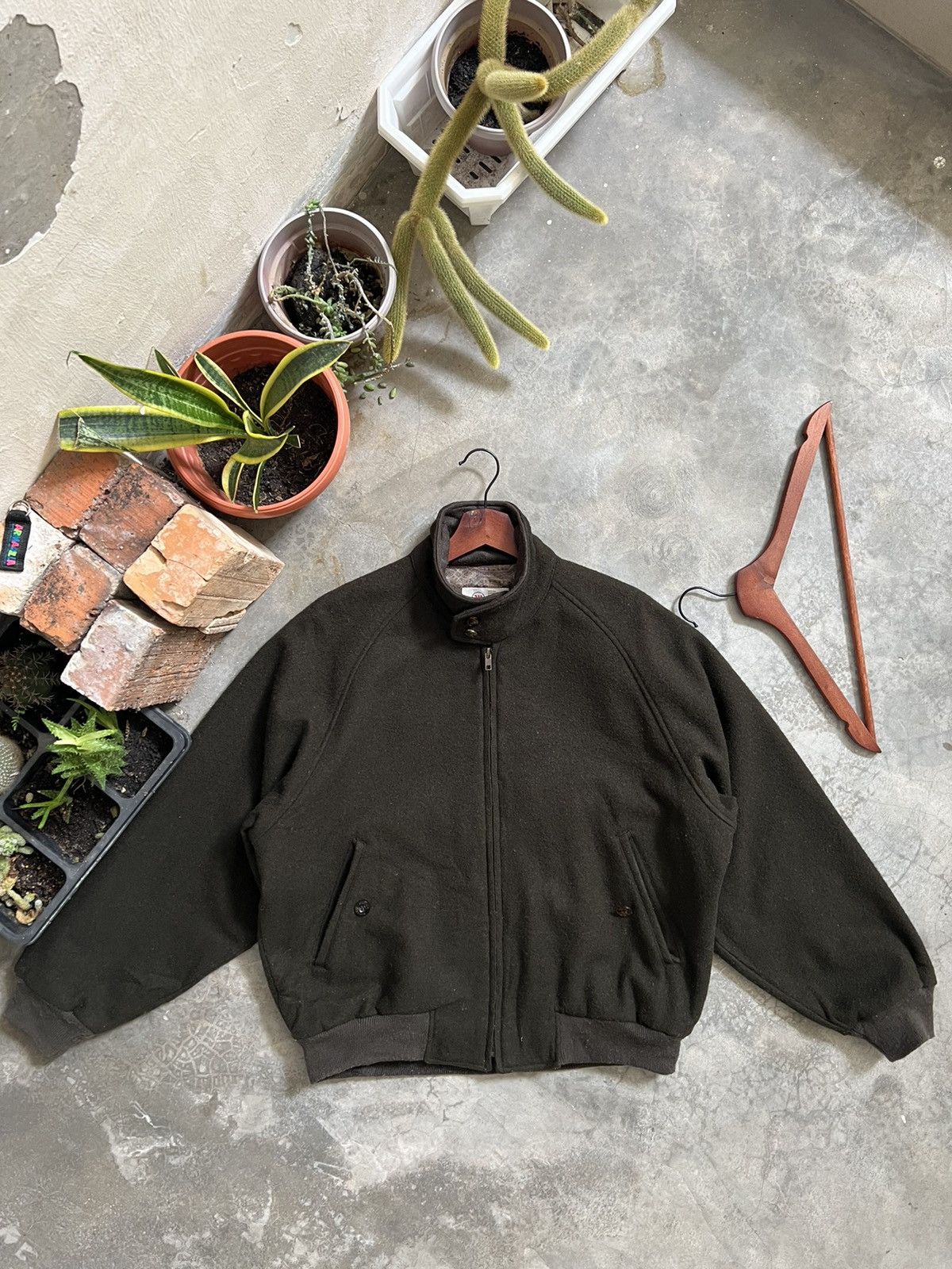 Japanese Brand × Vintage Vintage 🖤 Japanese Woll Bomber Jacket Size US M / EU 48-50 / 2 - 1 Thumbnail