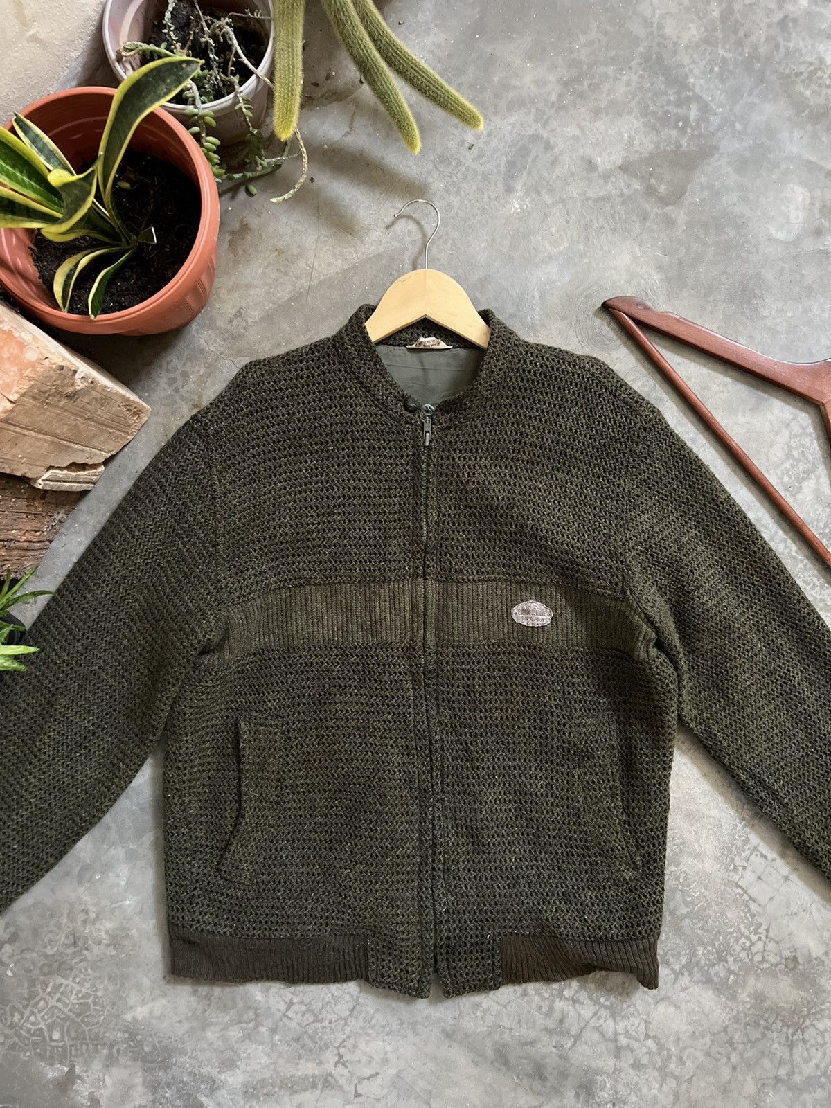 Japanese Brand × Vintage VINTAGE 🏴‍☠️ Energique Homme Knit Quilted Jacket Size US M / EU 48-50 / 2 - 2 Thumbnail