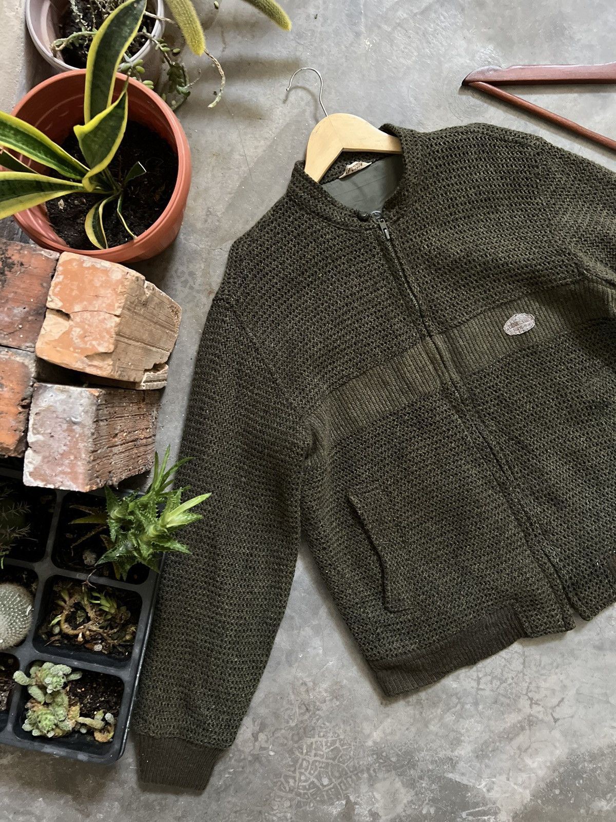 Japanese Brand × Vintage VINTAGE 🏴‍☠️ Energique Homme Knit Quilted Jacket Size US M / EU 48-50 / 2 - 3 Thumbnail