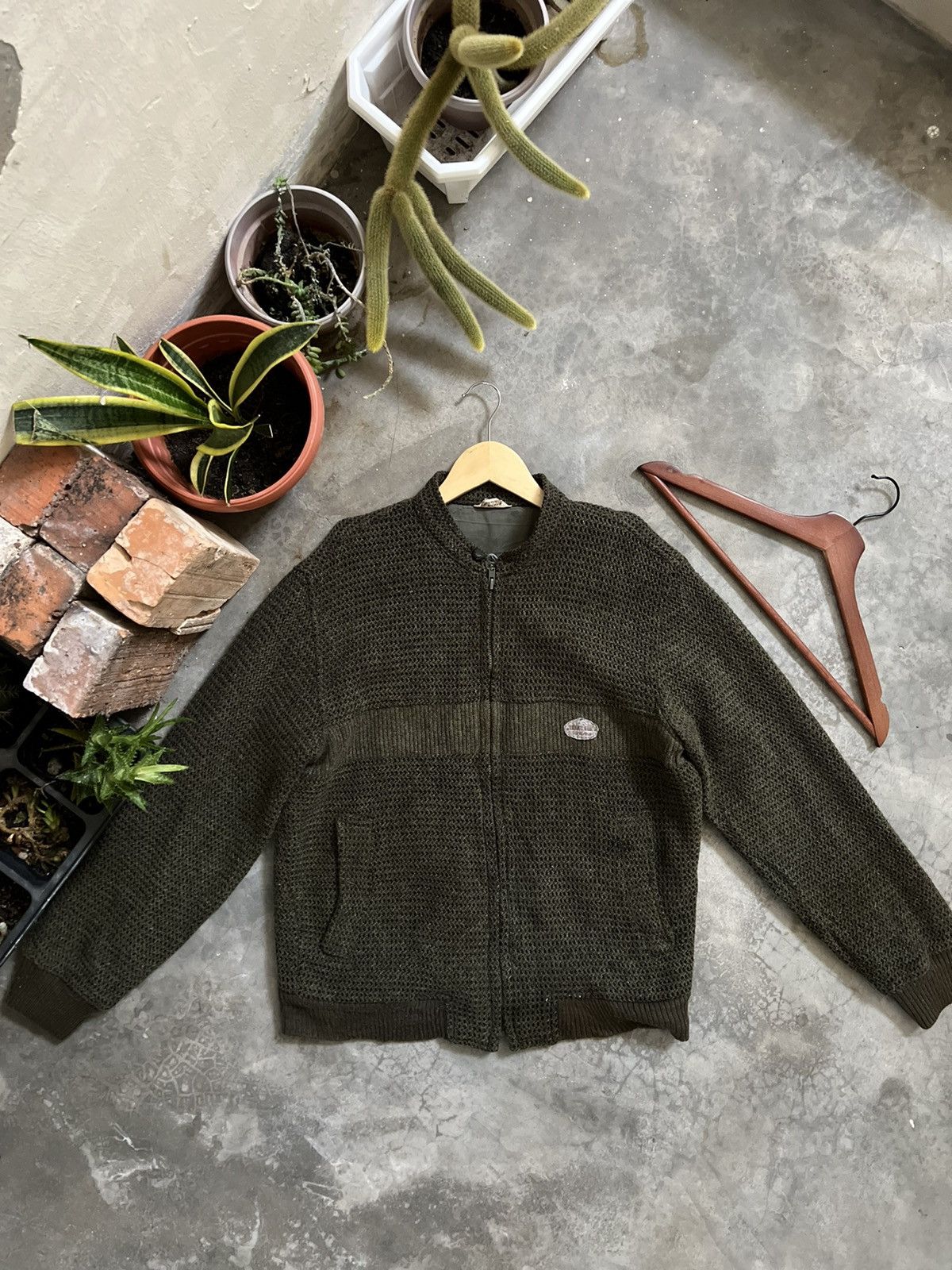Japanese Brand × Vintage VINTAGE 🏴‍☠️ Energique Homme Knit Quilted Jacket Size US M / EU 48-50 / 2 - 1 Thumbnail