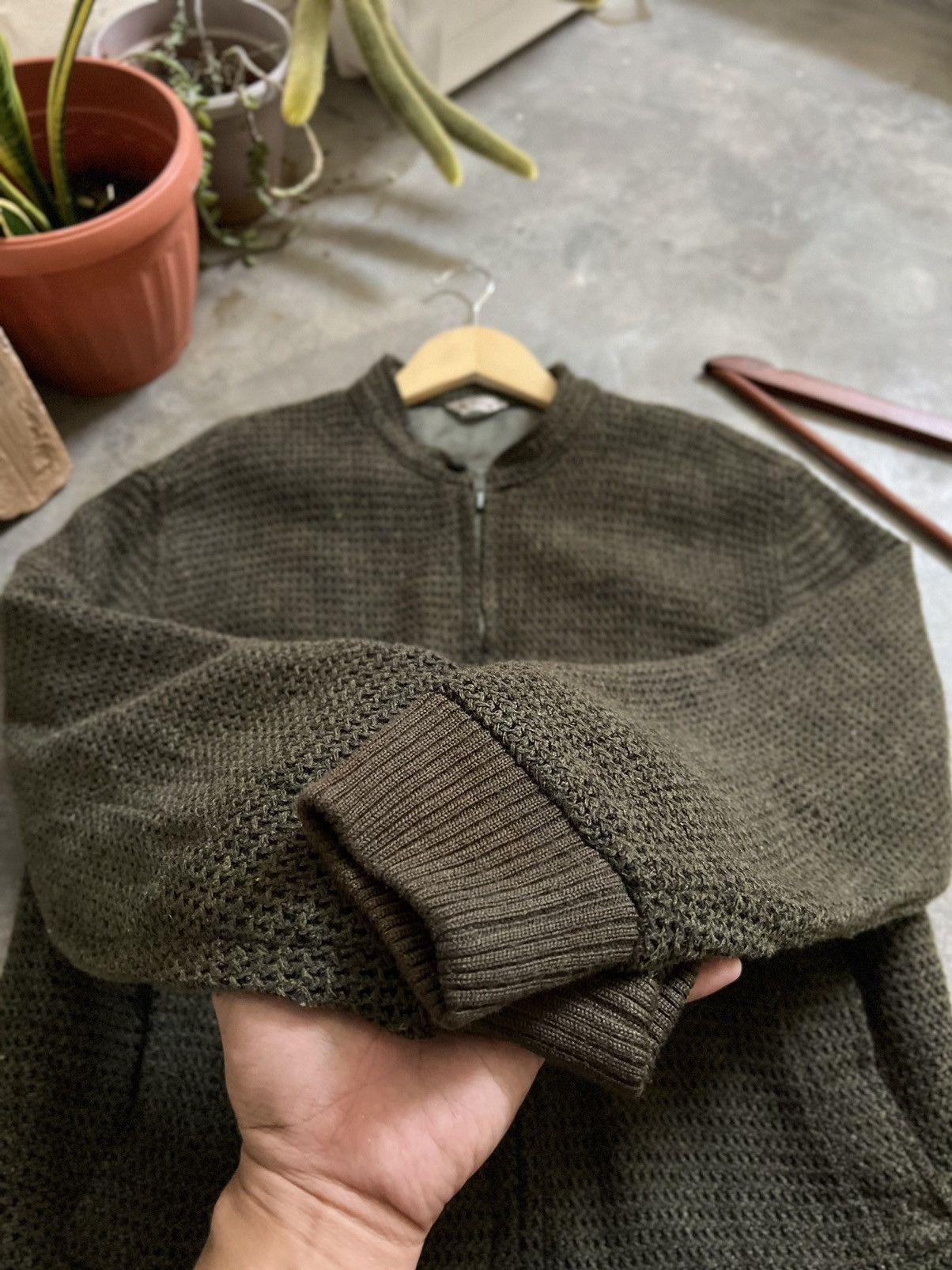 Japanese Brand × Vintage VINTAGE 🏴‍☠️ Energique Homme Knit Quilted Jacket Size US M / EU 48-50 / 2 - 12 Thumbnail