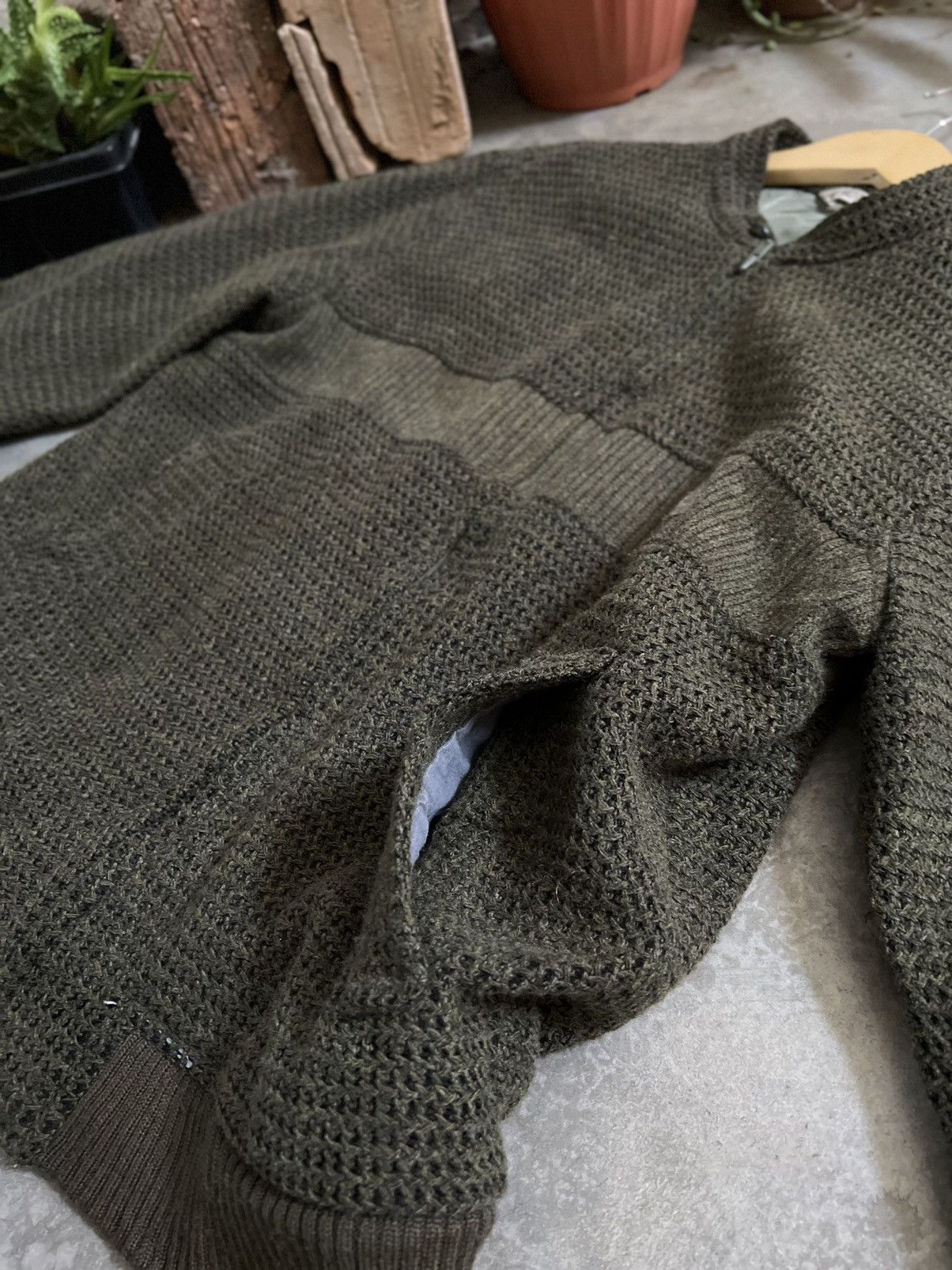 Japanese Brand × Vintage VINTAGE 🏴‍☠️ Energique Homme Knit Quilted Jacket Size US M / EU 48-50 / 2 - 13 Thumbnail