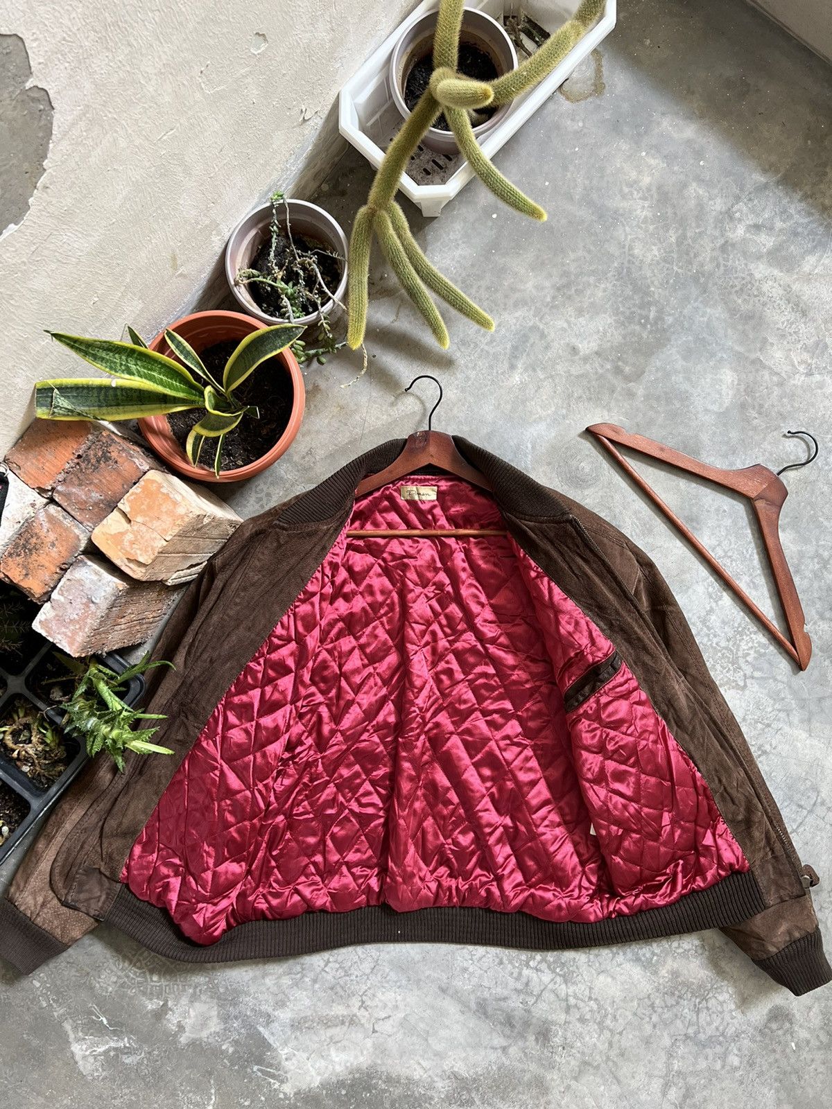 Japanese Brand VTG 🏴‍☠️ Japanese Leather Bomber Jacket Natural Brown Size US L / EU 52-54 / 3 - 11 Thumbnail