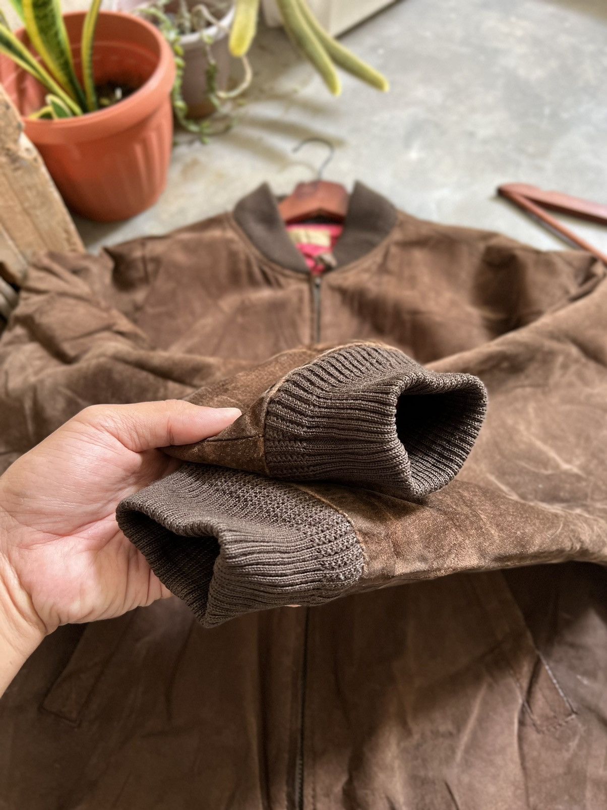 Japanese Brand VTG 🏴‍☠️ Japanese Leather Bomber Jacket Natural Brown Size US L / EU 52-54 / 3 - 10 Thumbnail