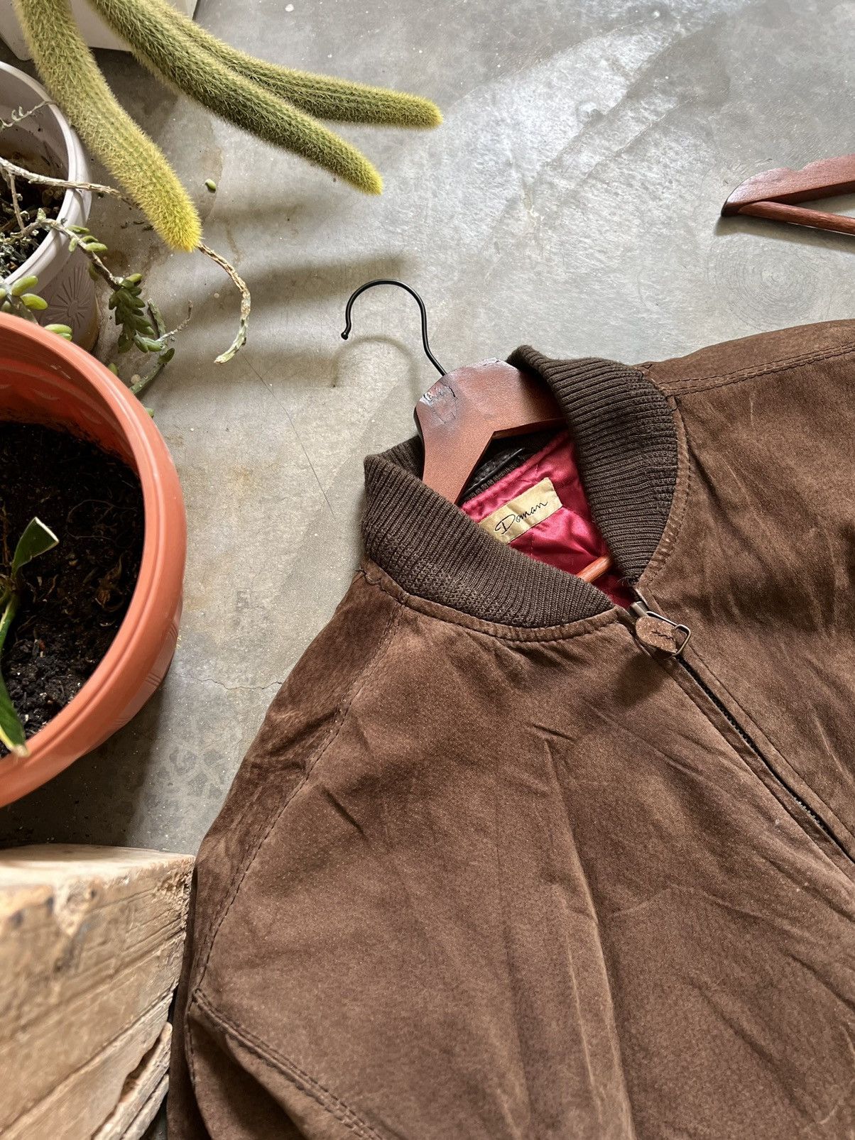 Japanese Brand VTG 🏴‍☠️ Japanese Leather Bomber Jacket Natural Brown Size US L / EU 52-54 / 3 - 5 Thumbnail