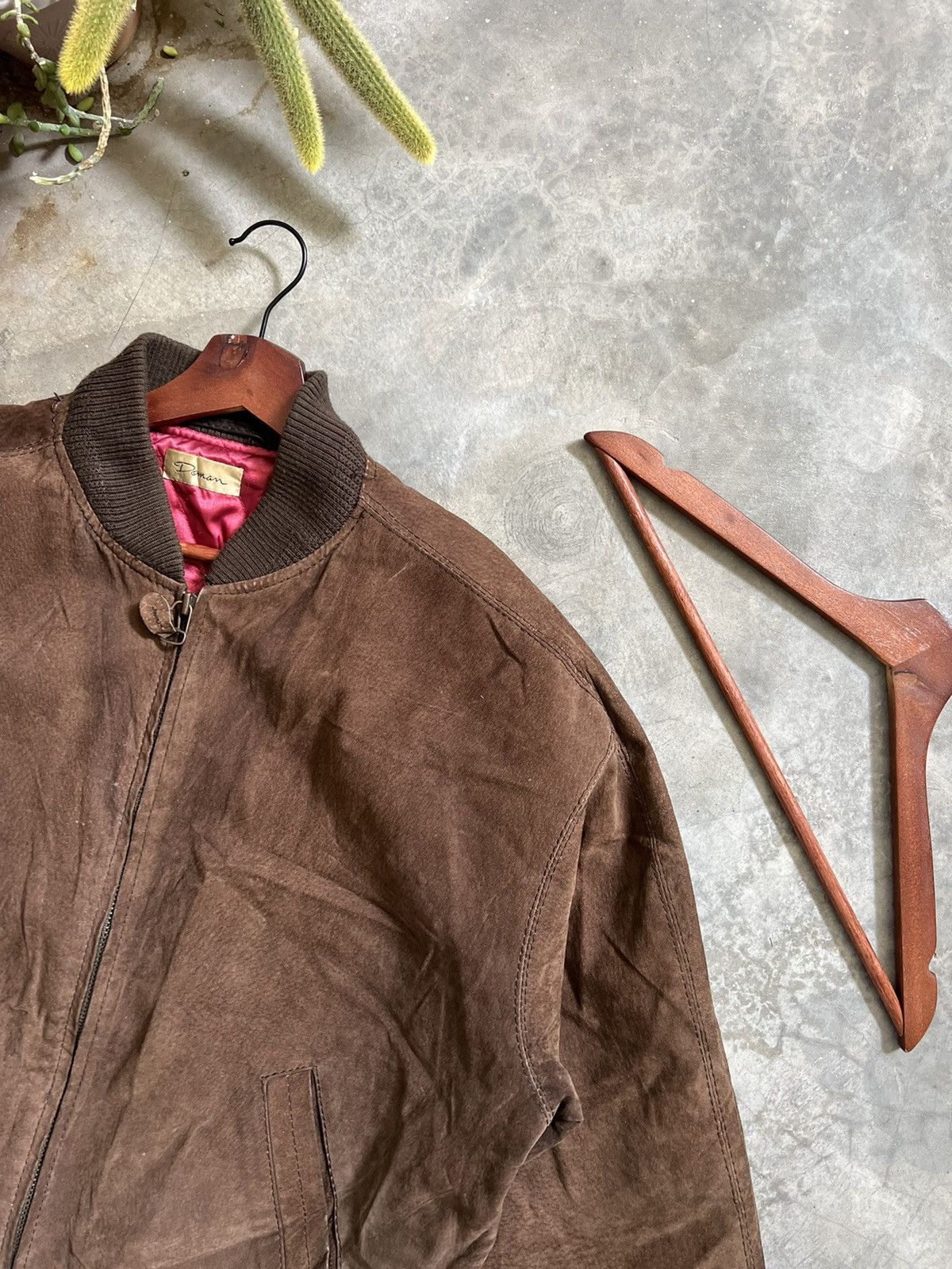 Japanese Brand VTG 🏴‍☠️ Japanese Leather Bomber Jacket Natural Brown Size US L / EU 52-54 / 3 - 4 Thumbnail