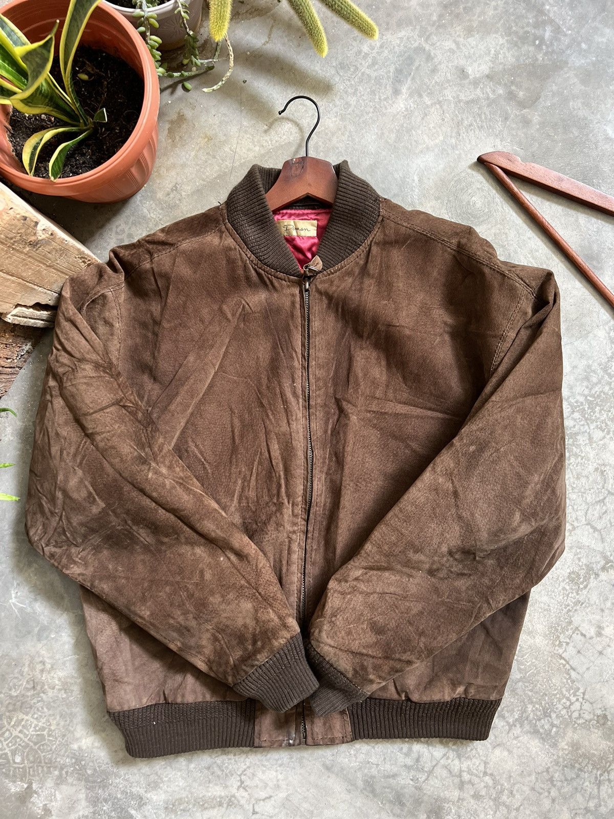 Japanese Brand VTG 🏴‍☠️ Japanese Leather Bomber Jacket Natural Brown Size US L / EU 52-54 / 3 - 16 Thumbnail
