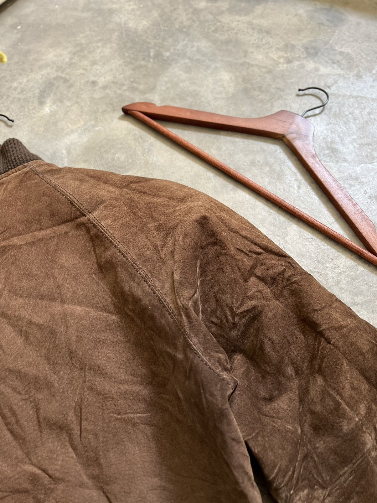 Japanese Brand VTG 🏴‍☠️ Japanese Leather Bomber Jacket Natural Brown Size US L / EU 52-54 / 3 - 17 Thumbnail