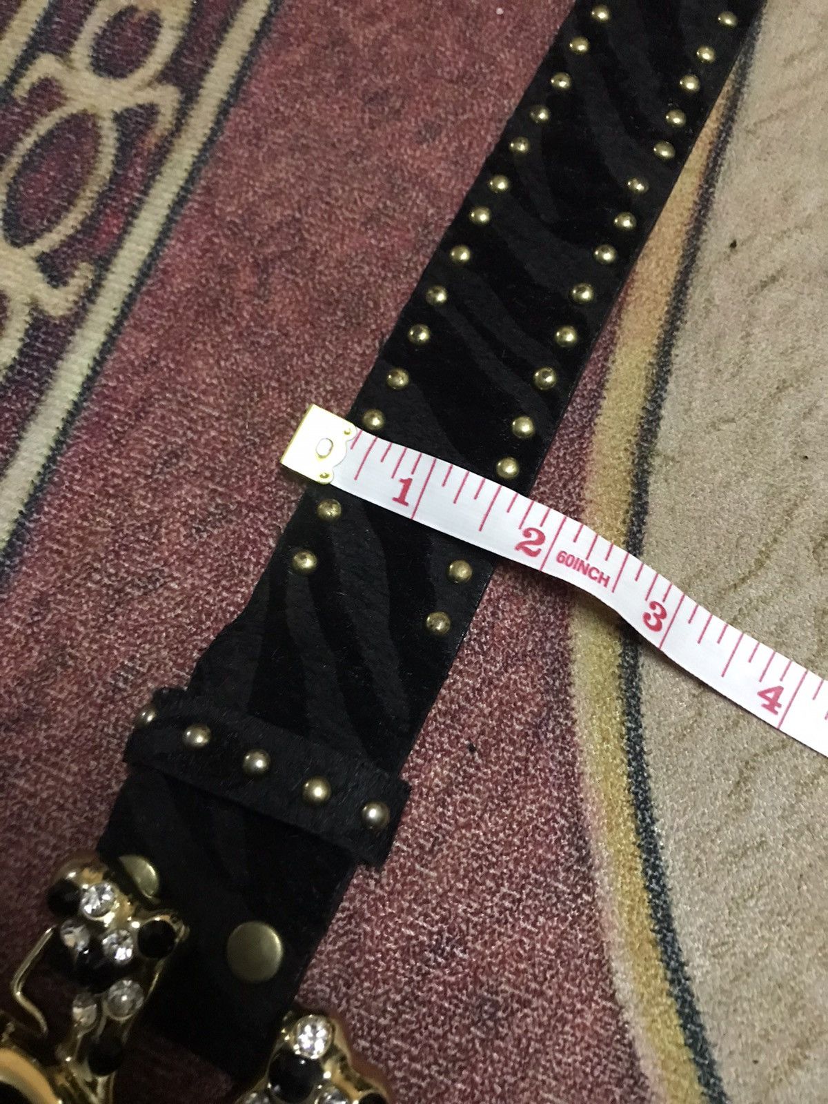 Seditionaries skulls Buckle belt 💀 Size 34 - 6 Thumbnail
