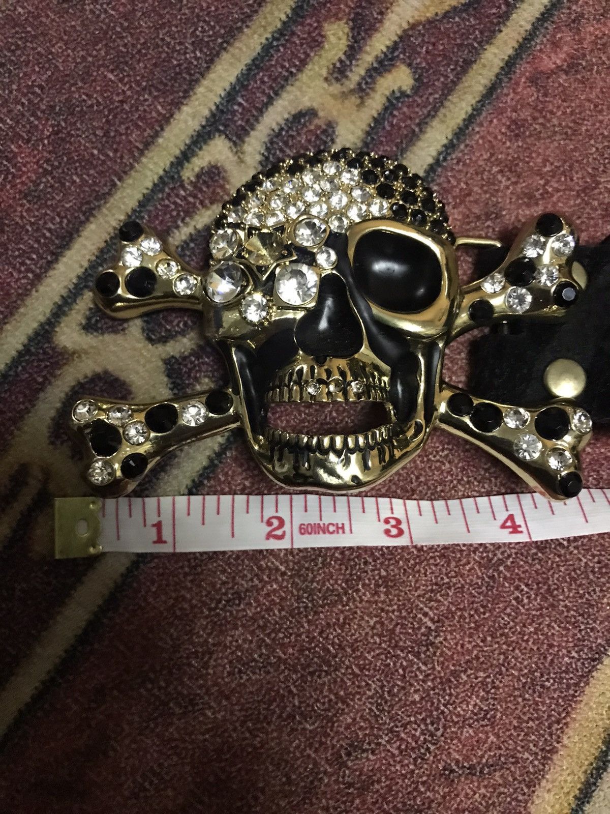 Seditionaries skulls Buckle belt 💀 Size 34 - 9 Thumbnail