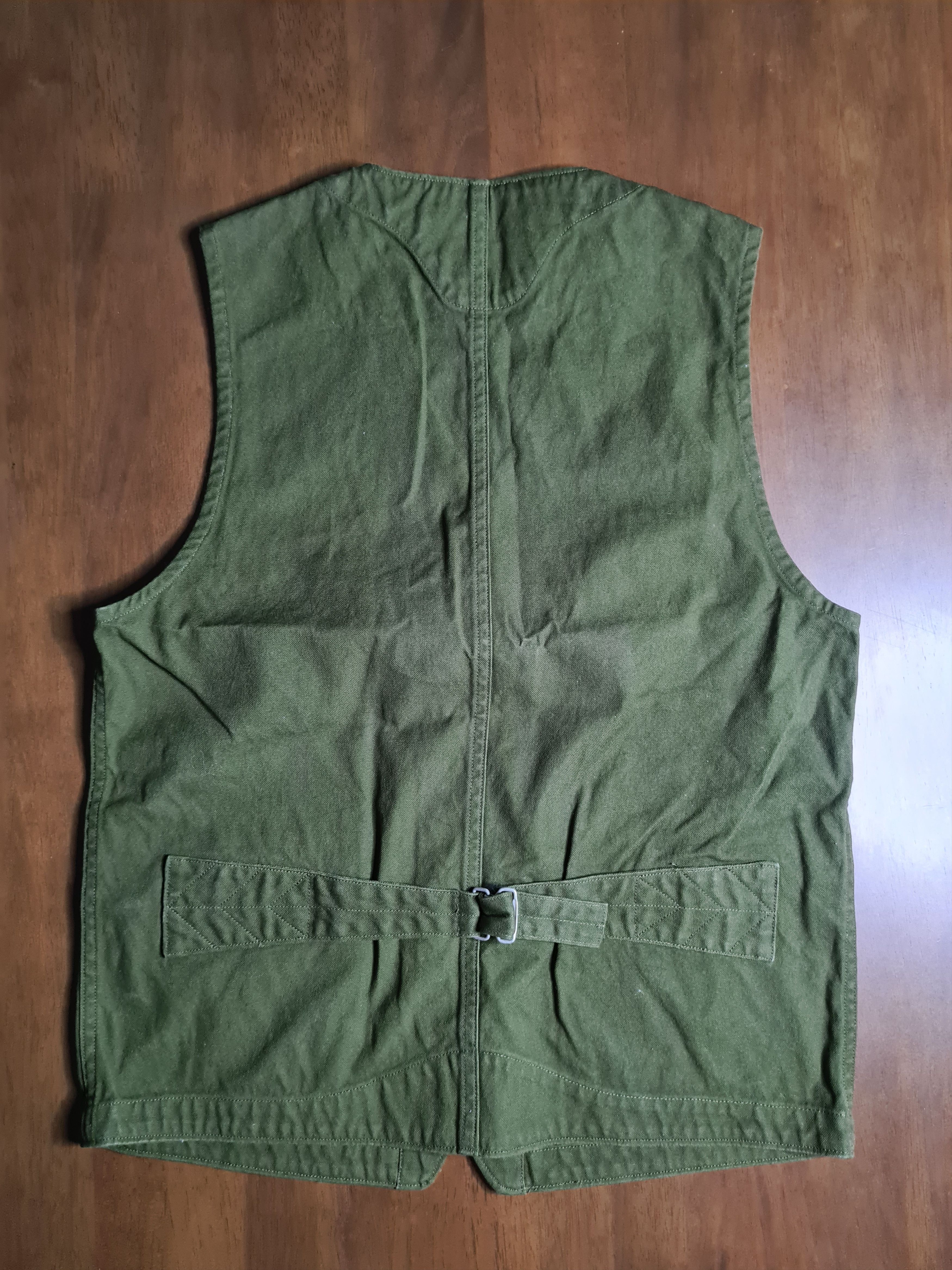 Denime × Japanese Brand Denime vests canvas olive green Size US S / EU 44-46 / 1 - 2 Thumbnail