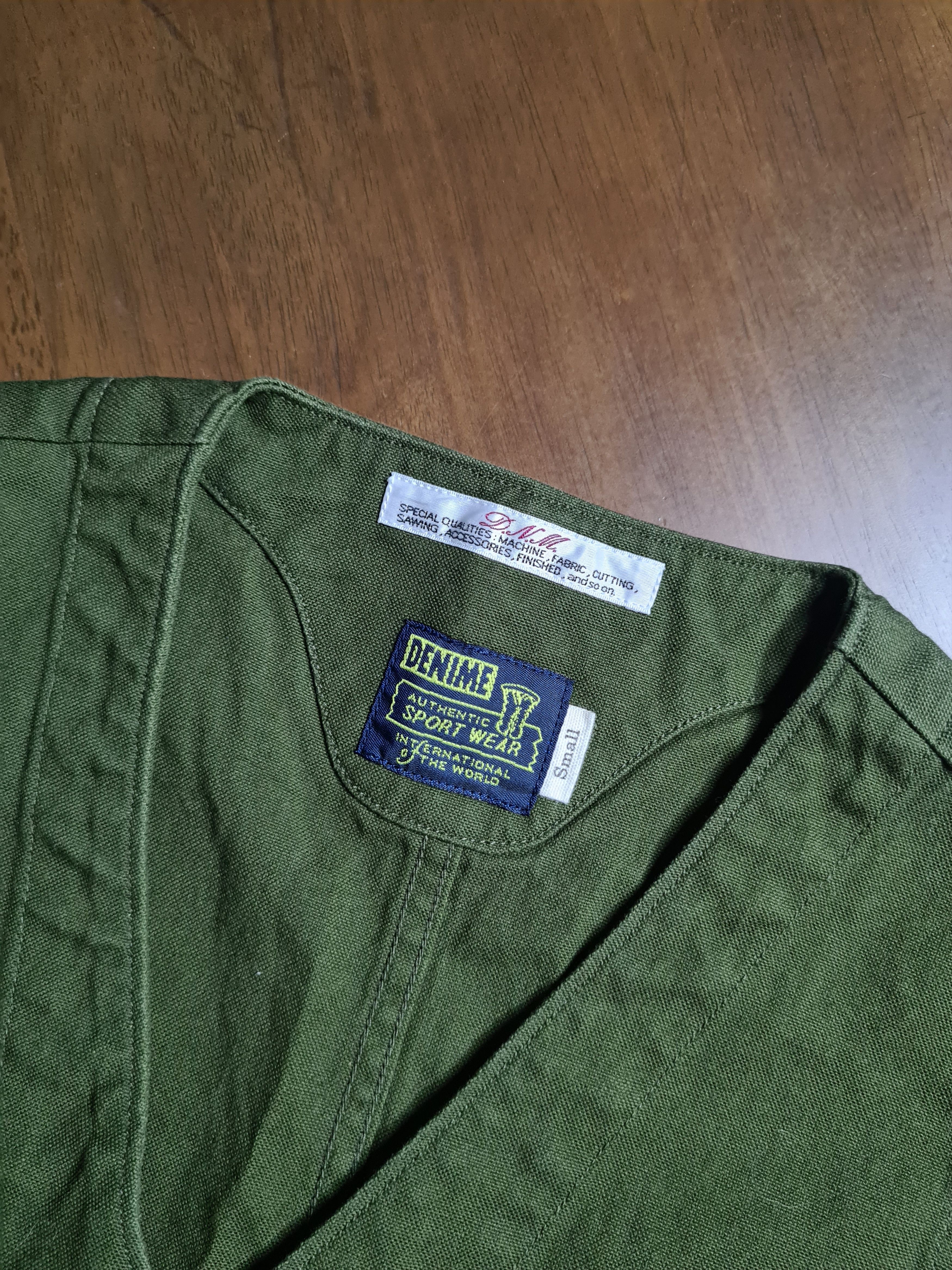 Denime × Japanese Brand Denime vests canvas olive green Size US S / EU 44-46 / 1 - 3 Thumbnail
