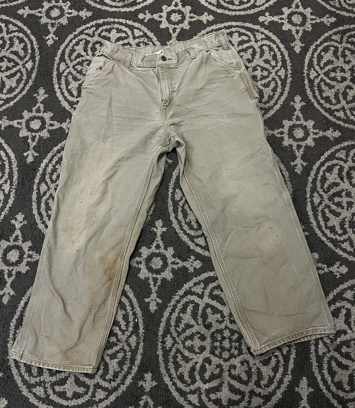 Carhartt × Vintage Vintage Carhartt B11 DES Tan Men's 36x30 Carpenter Pants Size US 36 / EU 52 - 1 Thumbnail