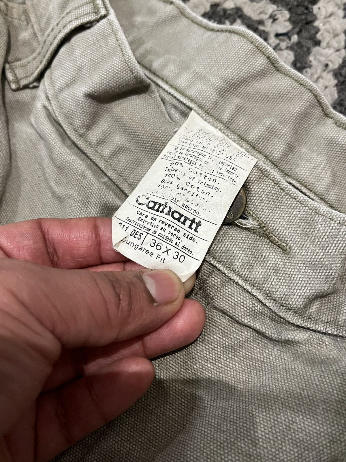 Carhartt × Vintage Vintage Carhartt B11 DES Tan Men's 36x30 Carpenter Pants Size US 36 / EU 52 - 4 Thumbnail