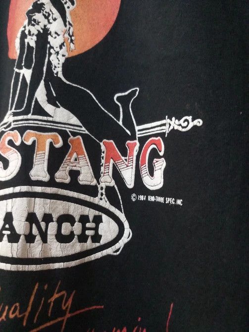 Other Vintage 90s Mustang Ranch T shirt Size US L / EU 52-54 / 3 - 3 Thumbnail