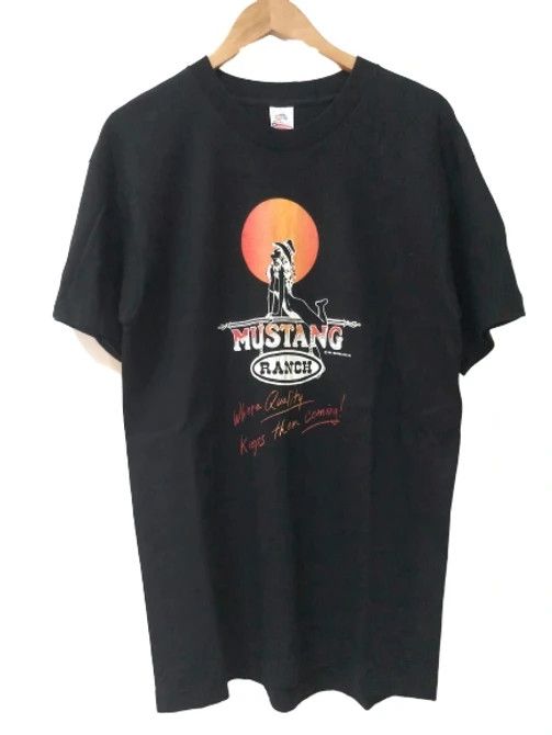 Other Vintage 90s Mustang Ranch T shirt Size US L / EU 52-54 / 3 - 1 Thumbnail