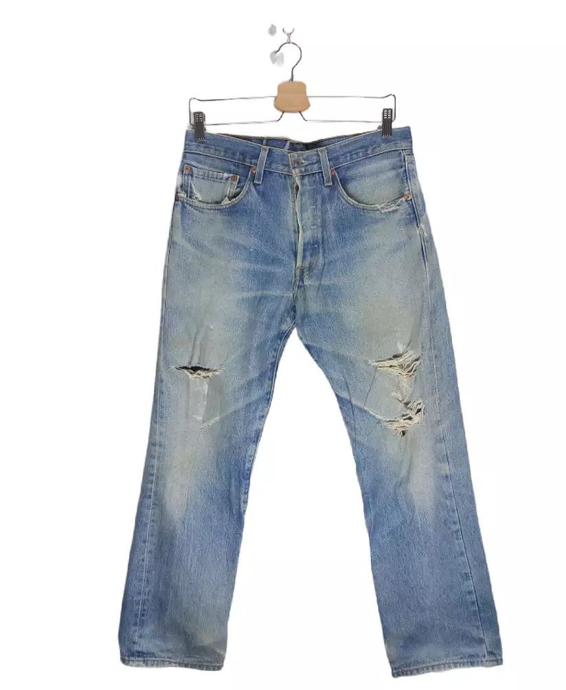 Levi's THRASHED Vintage 2000s Levi's 501XX Denim Size US 32 / EU 48 - 1 Thumbnail