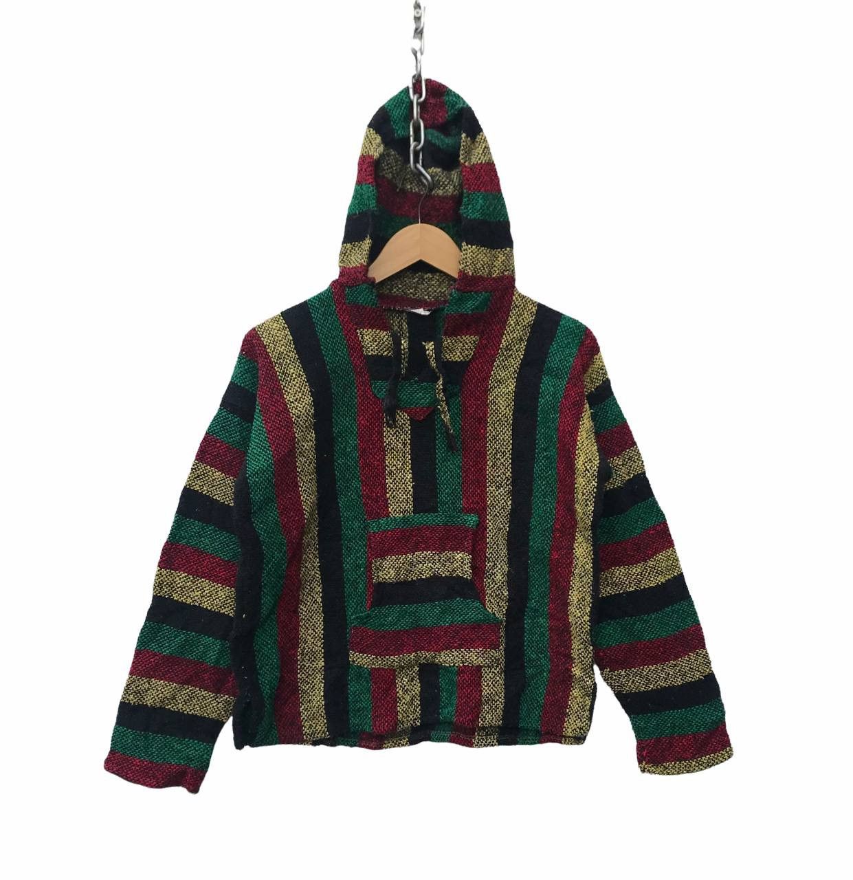 image of Mexicana x Native Vintage Native Navajo Baja Hoodie Jacket ( 20”X21” ), Men's (Size Small)
