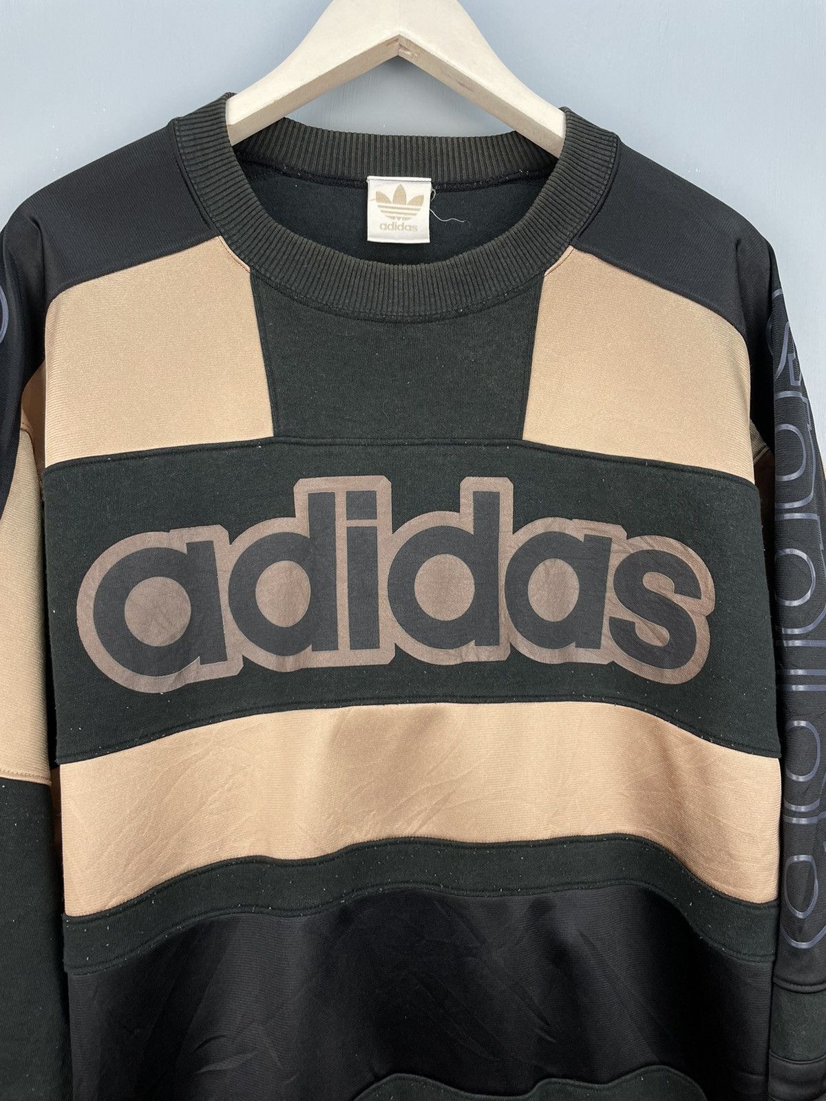 Adidas Vintage 80s Adidas big logo sweatshirt Size US L / EU 52-54 / 3 - 3 Thumbnail