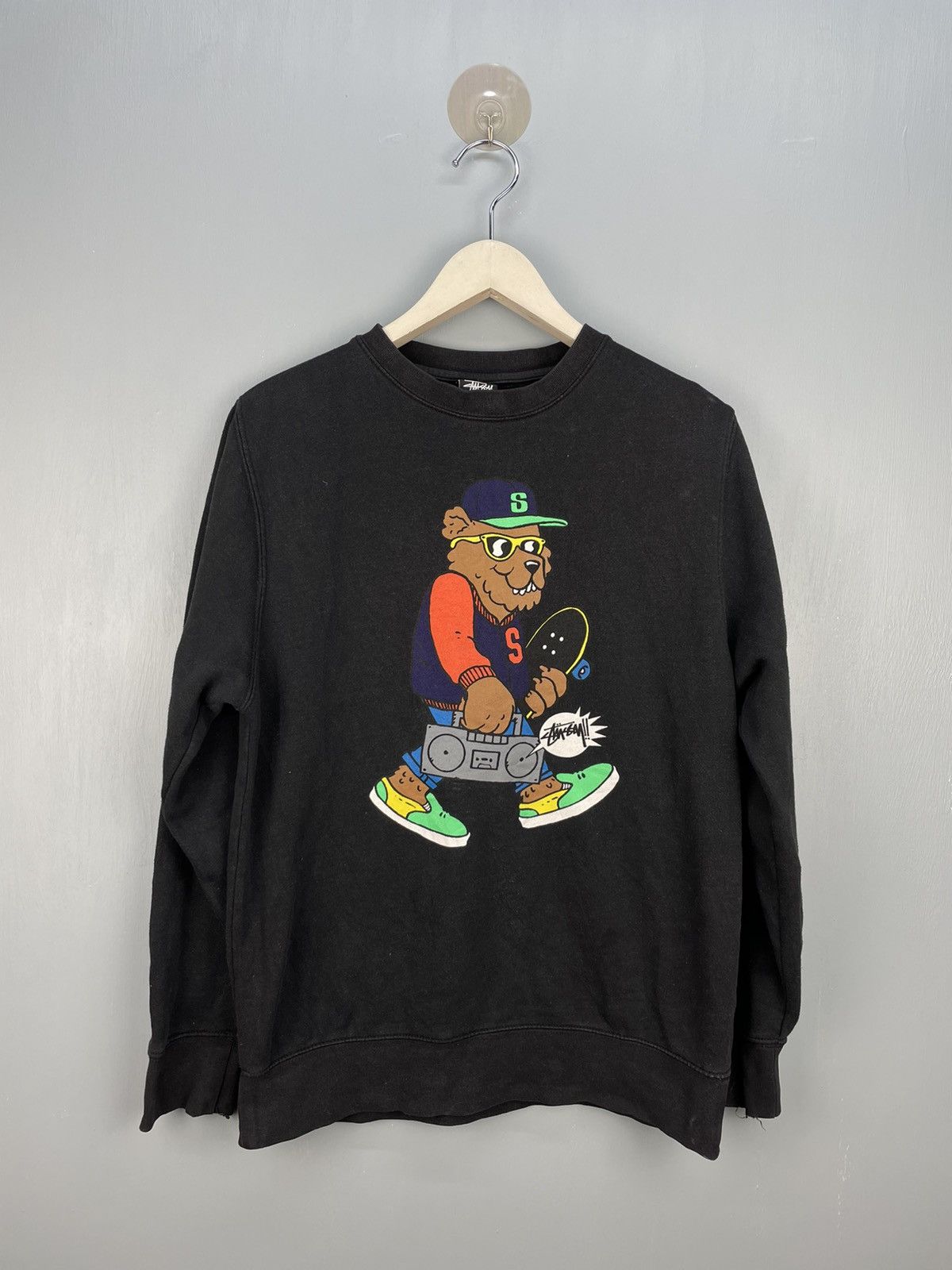 image of Stussy Sweatshirt in Black, Men's (Size Small)