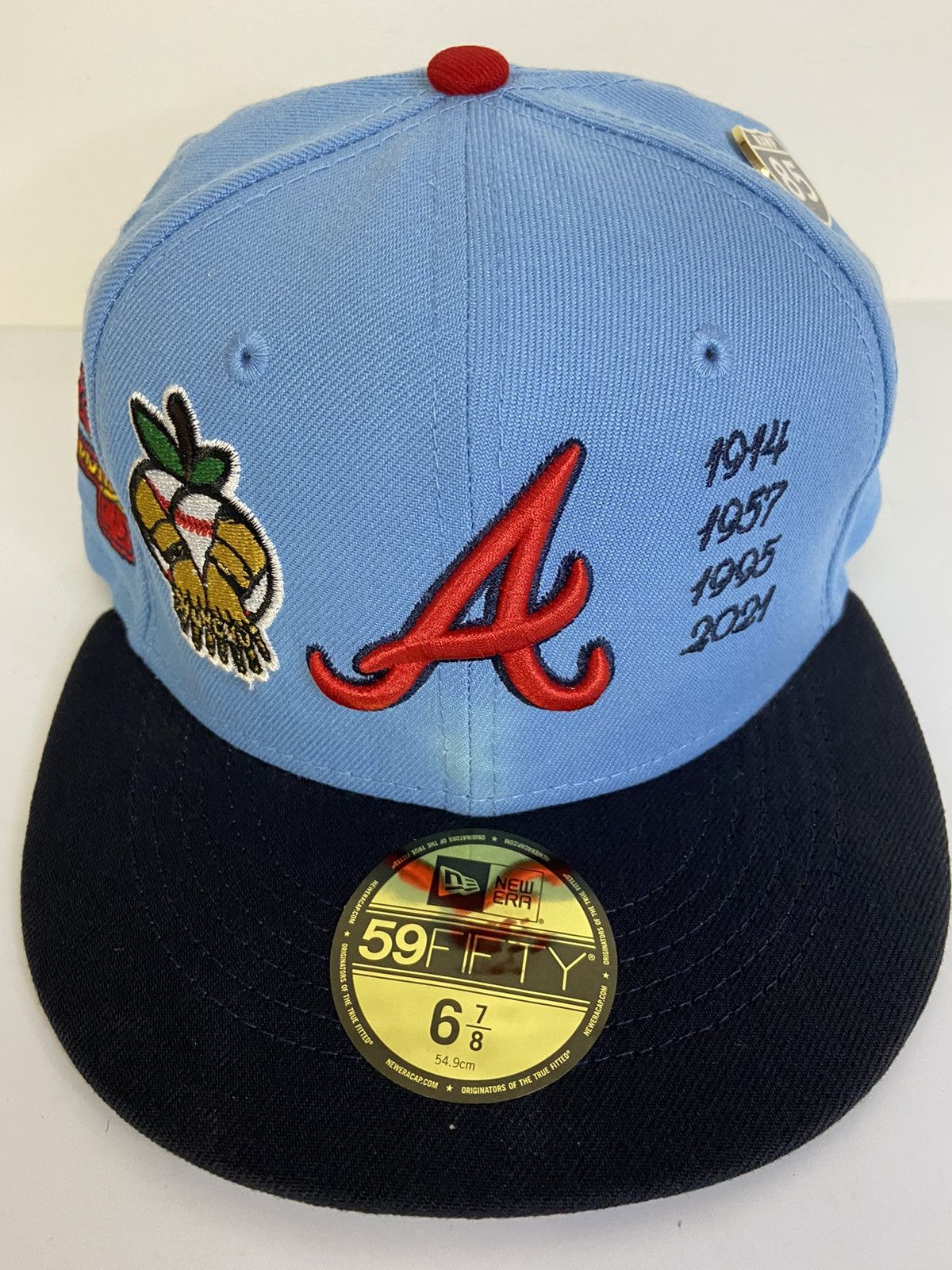Atlanta Braves 2021 world series champions 1914 to 2021 cap hat