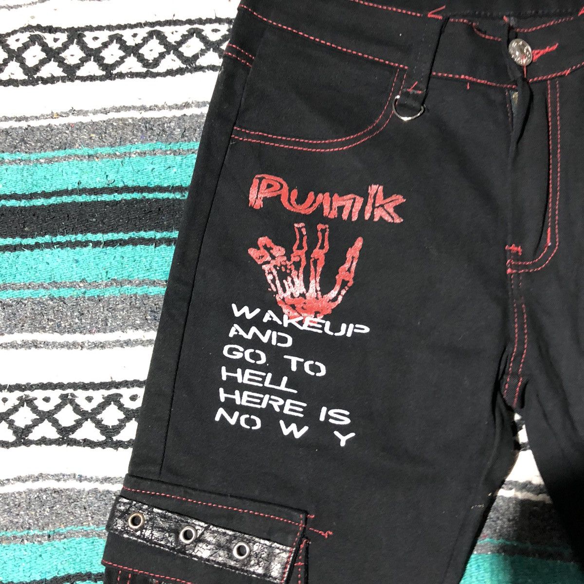 Japanese Brand Unknown Japanese Brand Cargo Punk Bondage Pants Size US 30 / EU 46 - 7 Thumbnail