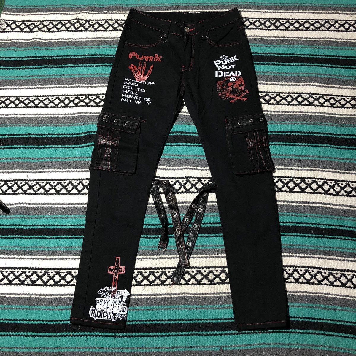 Japanese Brand Unknown Japanese Brand Cargo Punk Bondage Pants Size US 30 / EU 46 - 1 Thumbnail