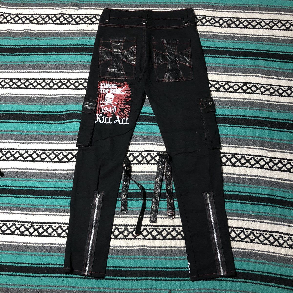 Japanese Brand Unknown Japanese Brand Cargo Punk Bondage Pants Size US 30 / EU 46 - 9 Thumbnail