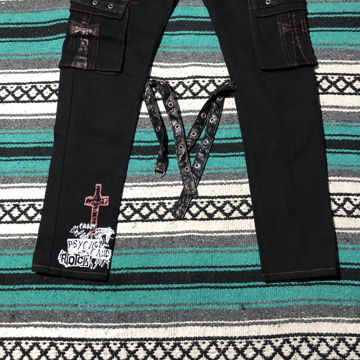 Japanese Brand Unknown Japanese Brand Cargo Punk Bondage Pants Size US 30 / EU 46 - 4 Thumbnail