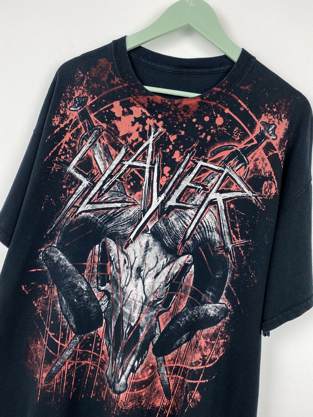 Band Tees Vintage Y2K Slayer Over Print T Shirt Nirvana Metallica Size US XL / EU 56 / 4 - 3 Thumbnail