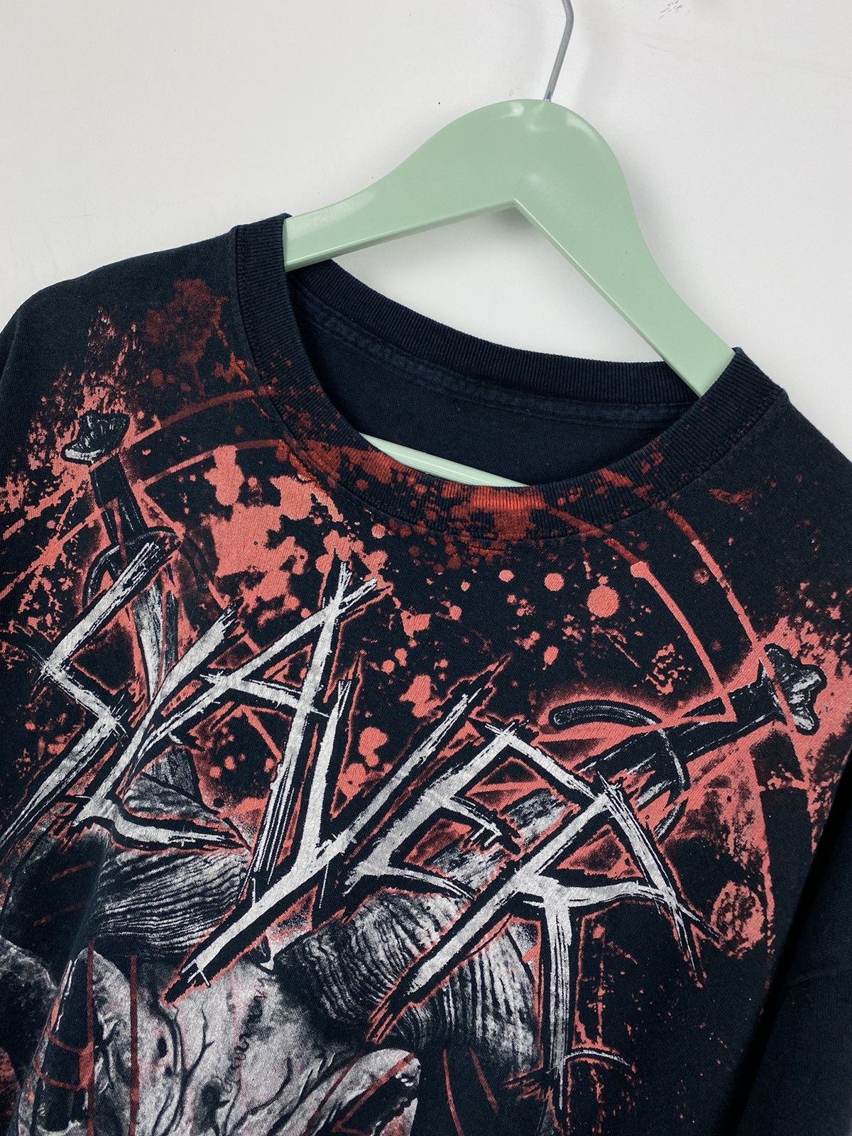 Band Tees Vintage Y2K Slayer Over Print T Shirt Nirvana Metallica Size US XL / EU 56 / 4 - 2 Thumbnail