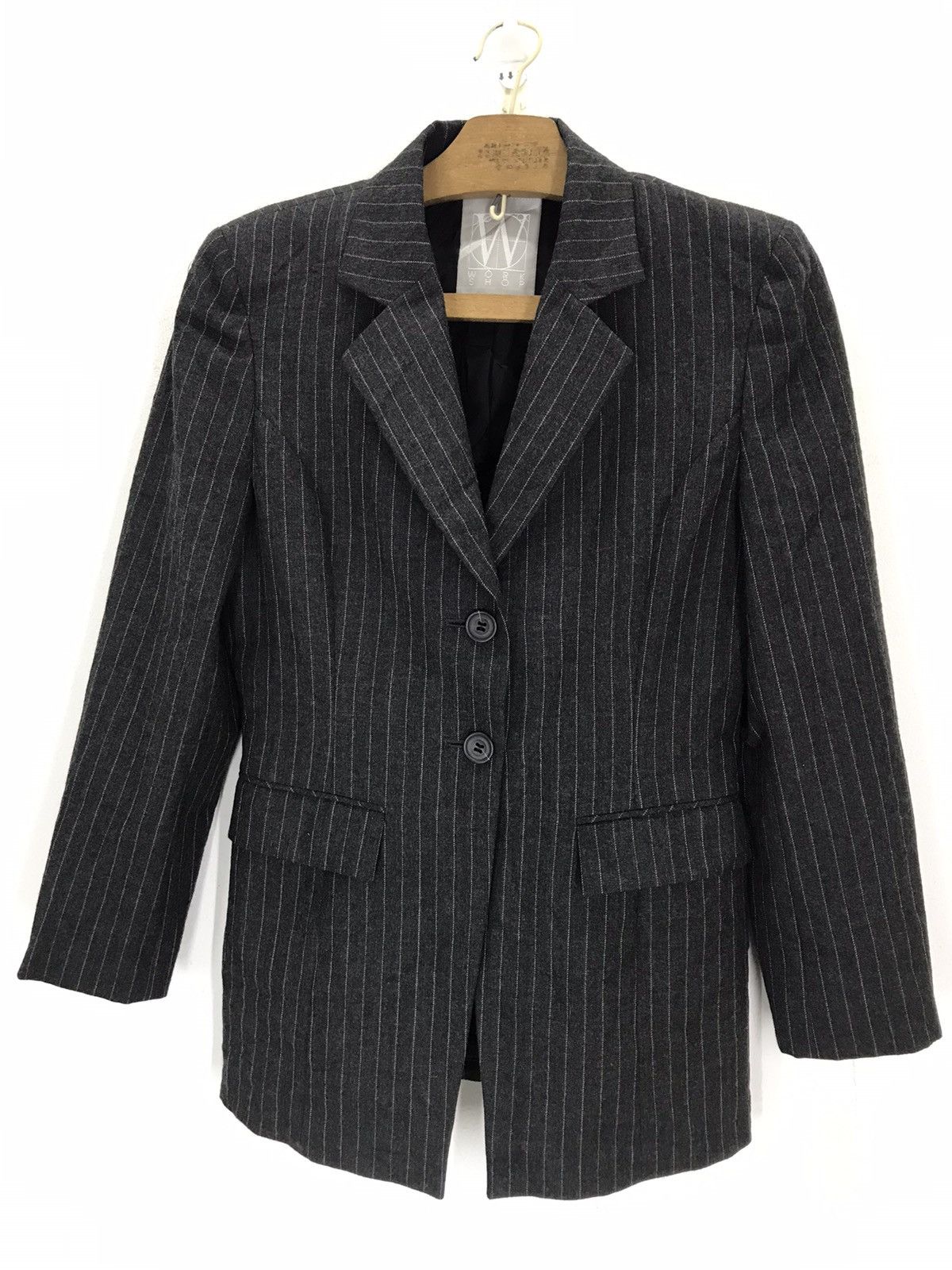 Y's for Men × Yohji Yamamoto Vtg yohji yamamoto work shop stripe blazer suit jacket Size 36R - 1 Thumbnail