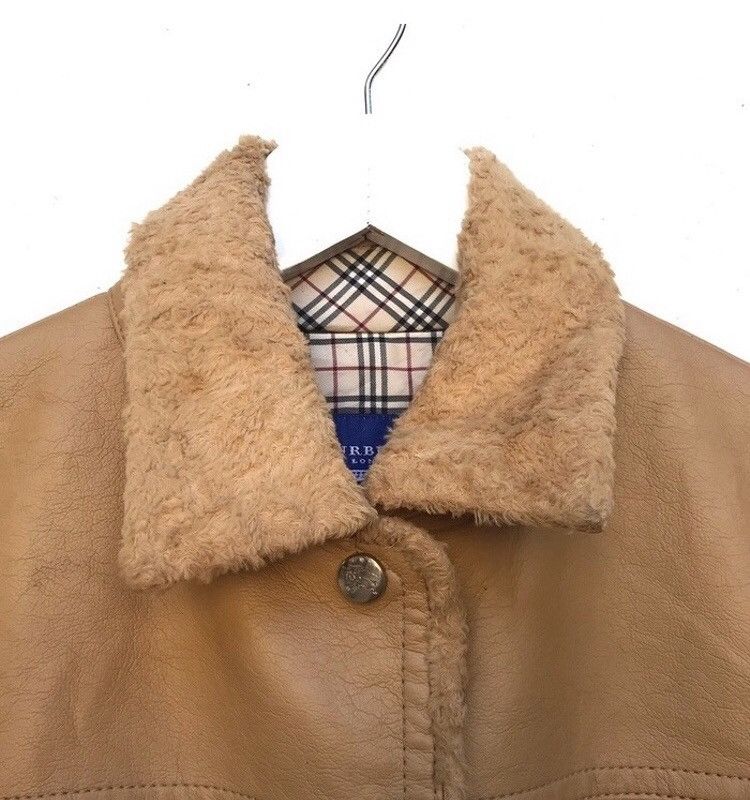 Burberry 🔥Burberry Blue Label Sherling Leather Jacket Size S / US 4 / IT 40 - 4 Thumbnail