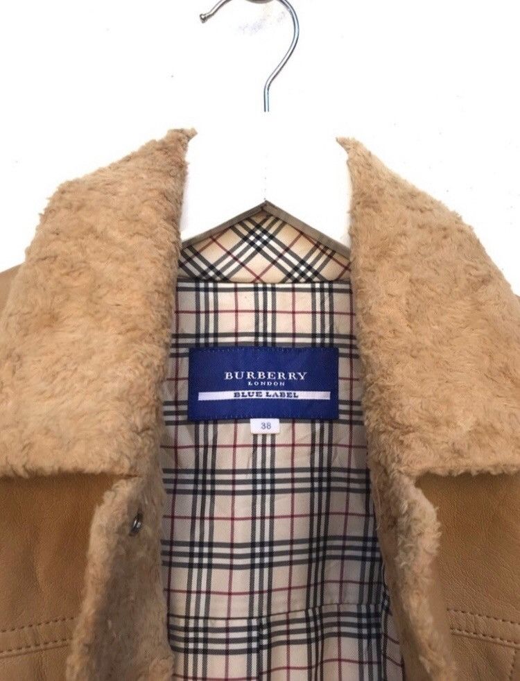 Burberry 🔥Burberry Blue Label Sherling Leather Jacket Size S / US 4 / IT 40 - 6 Thumbnail