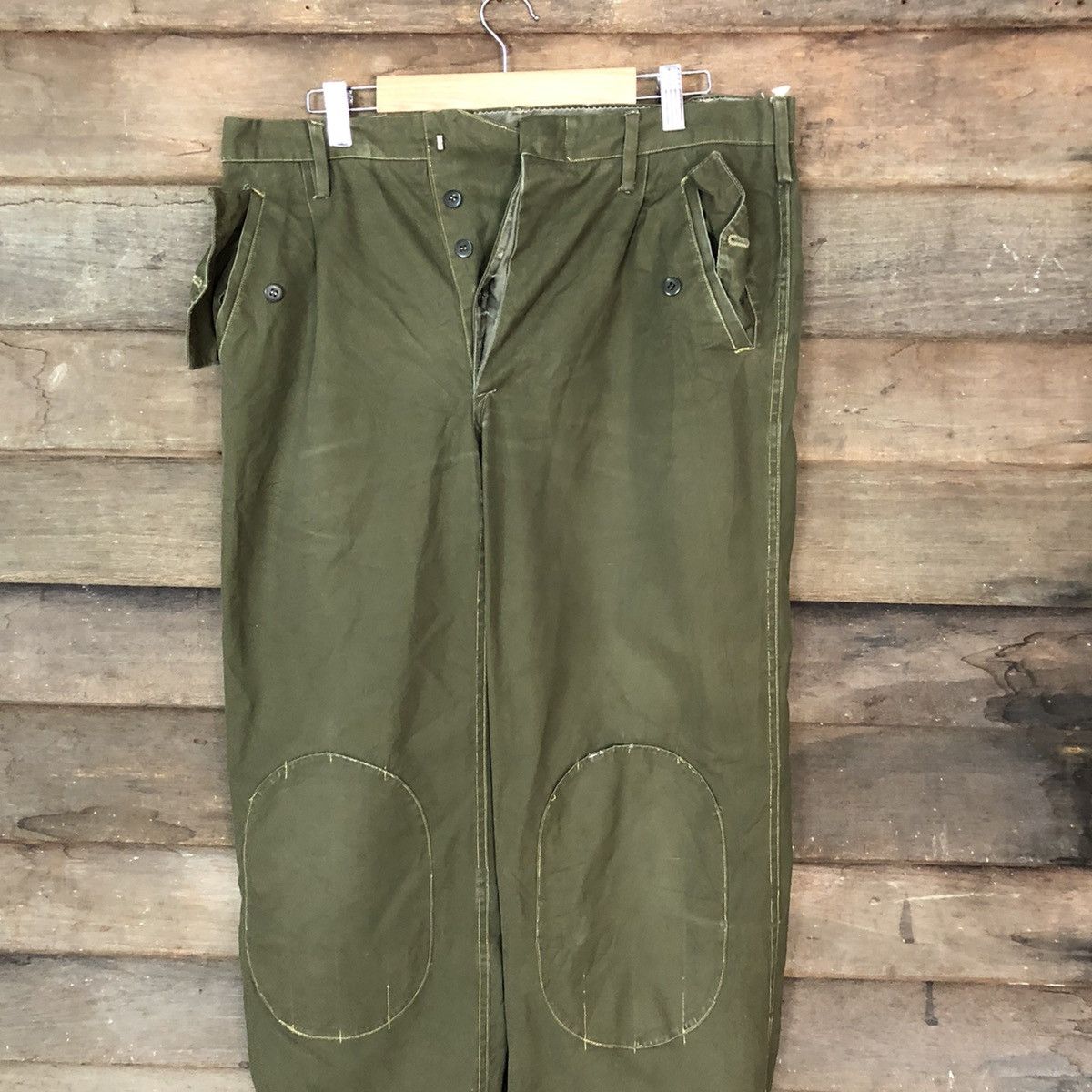 Japanese Brand × Vintage DL Japan vintage utility double knee Green Cargo Pants #6893 Size US 30 / EU 46 - 2 Thumbnail