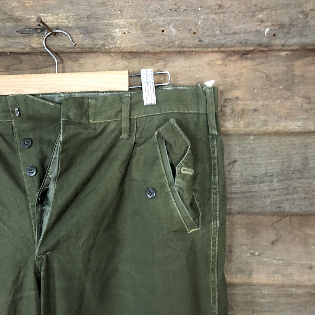 Japanese Brand × Vintage DL Japan vintage utility double knee Green Cargo Pants #6893 Size US 30 / EU 46 - 5 Thumbnail